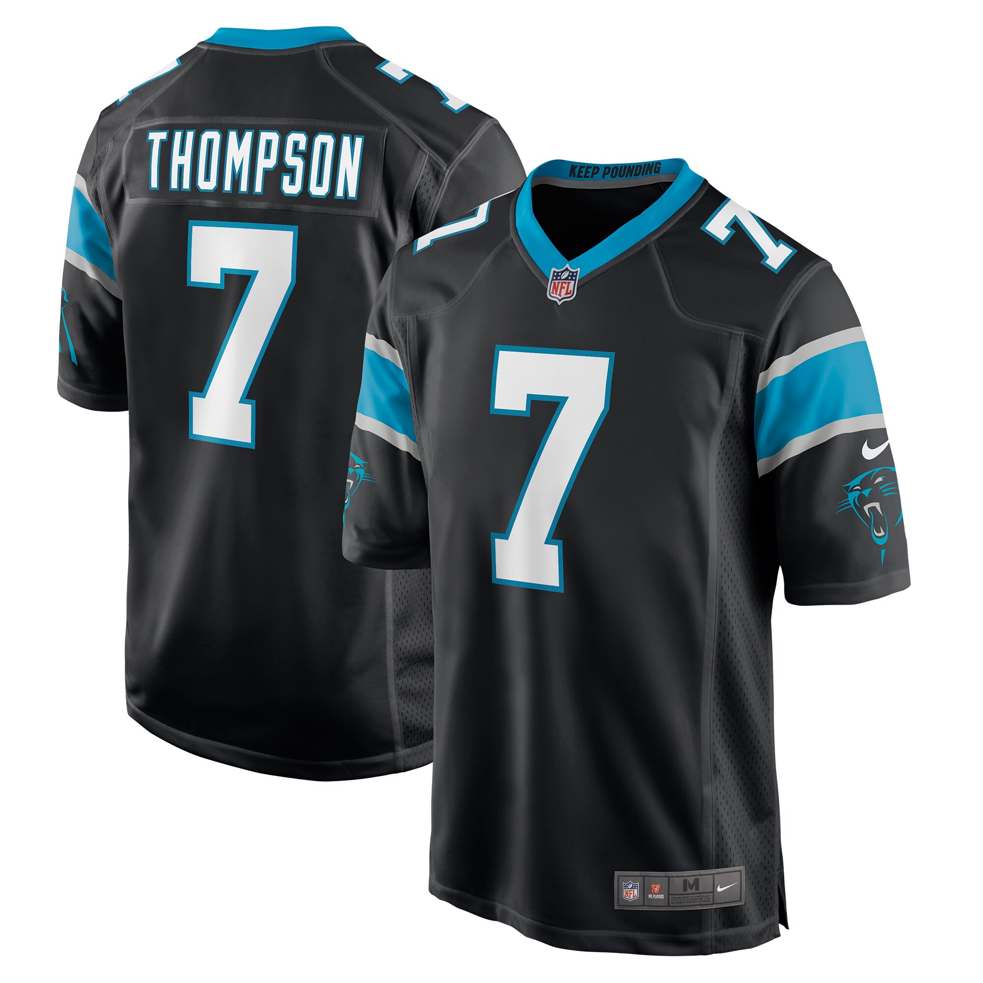 Shaq Thompson Carolina Panthers  Player Game Jersey - Black