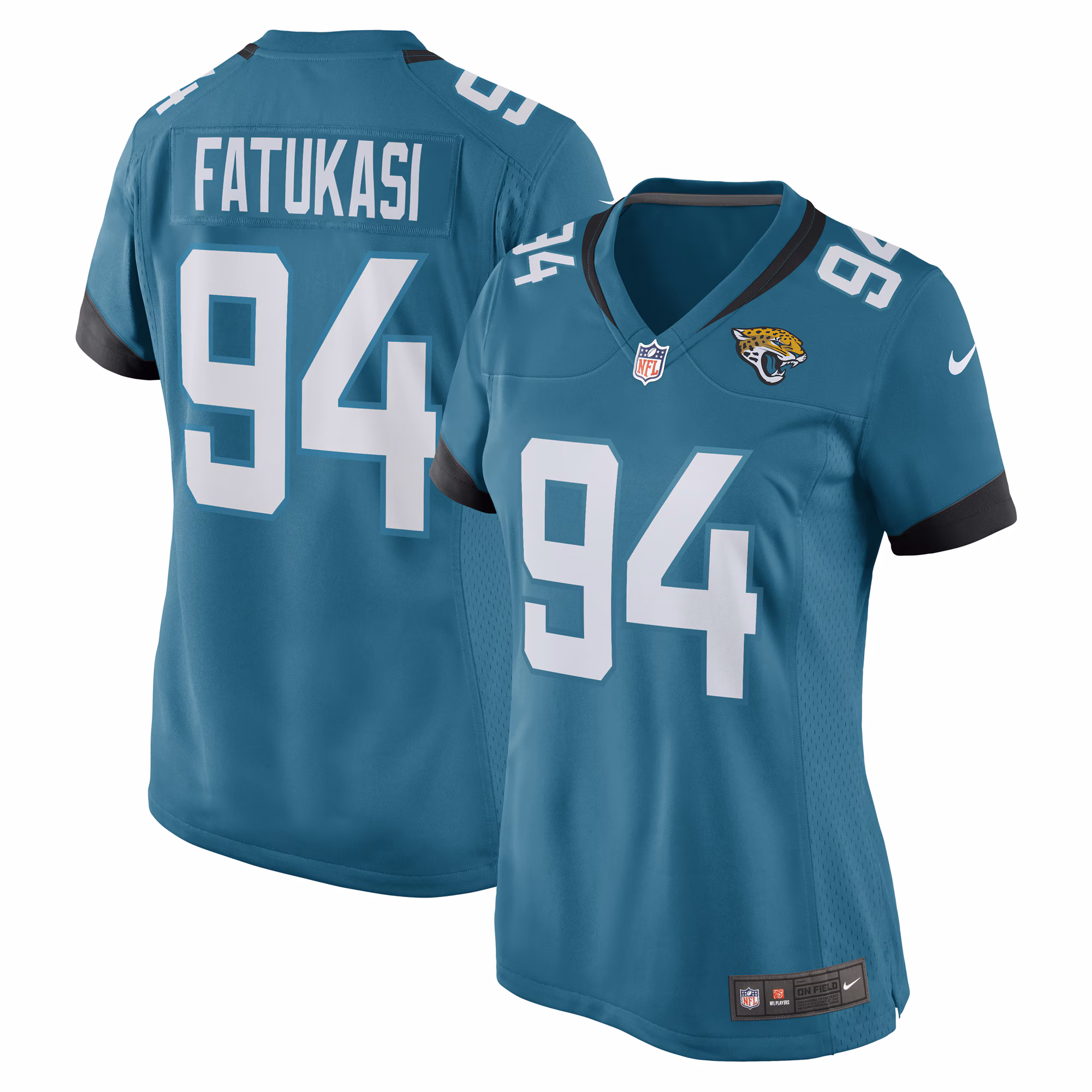 Folorunso Fatukasi Jacksonville Jaguars Women's Game Player Jersey - Teal