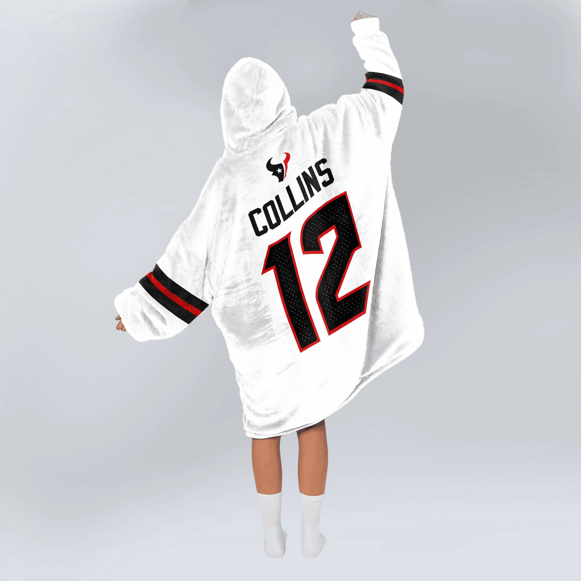 Adult N.C 12 Houston Football Unisex Blanket Hoodie