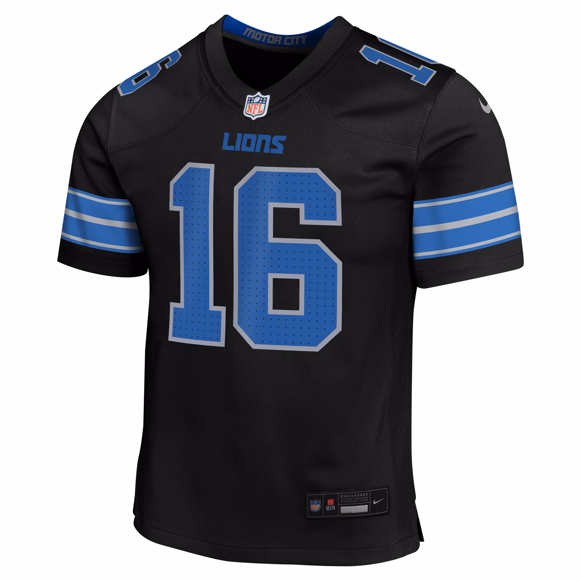 Jared Goff Detroit Lions Youth Team Player Game Jersey - Blue
