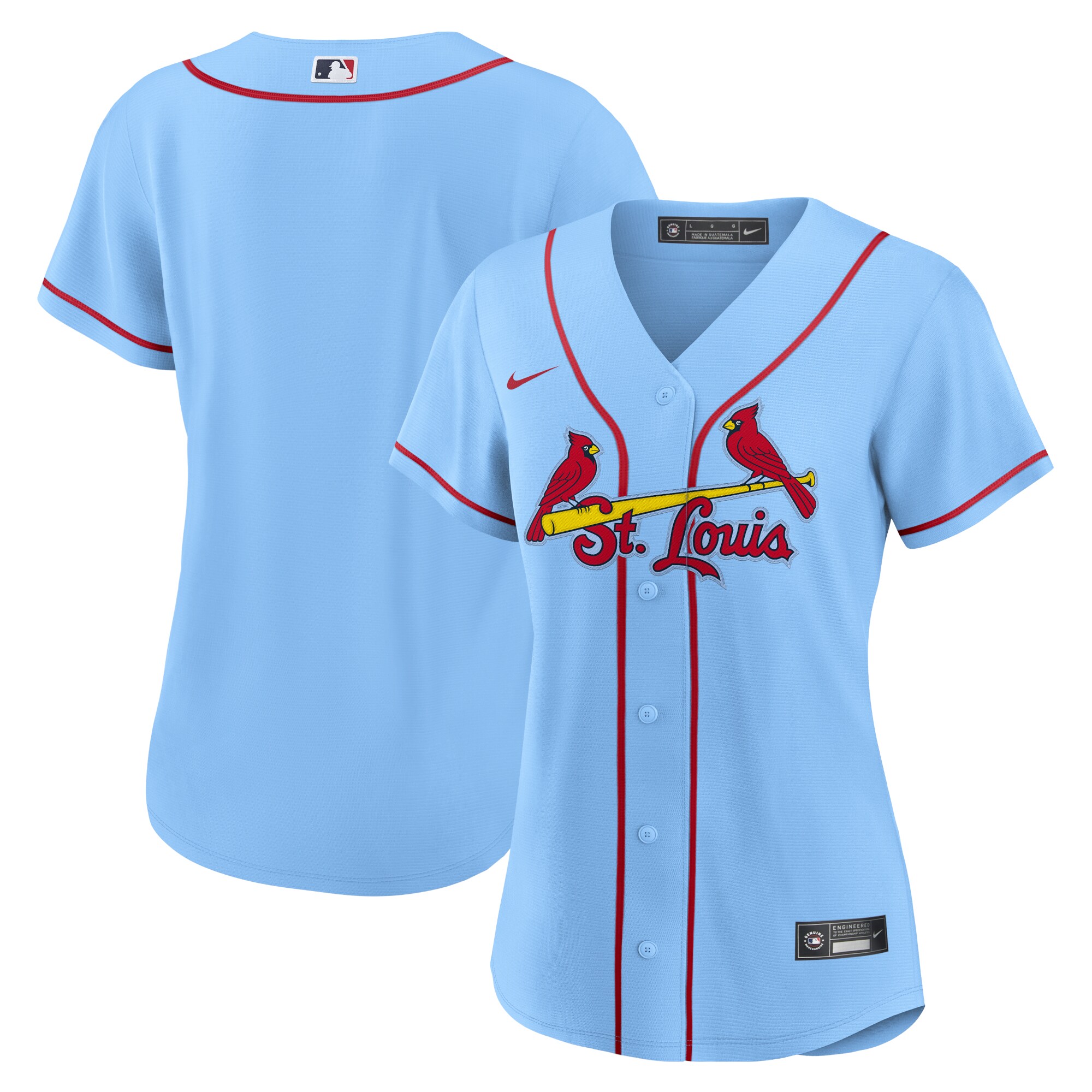 St.Louis Cardinals  Women's Alternate Replica Team Jersey - Light Blue