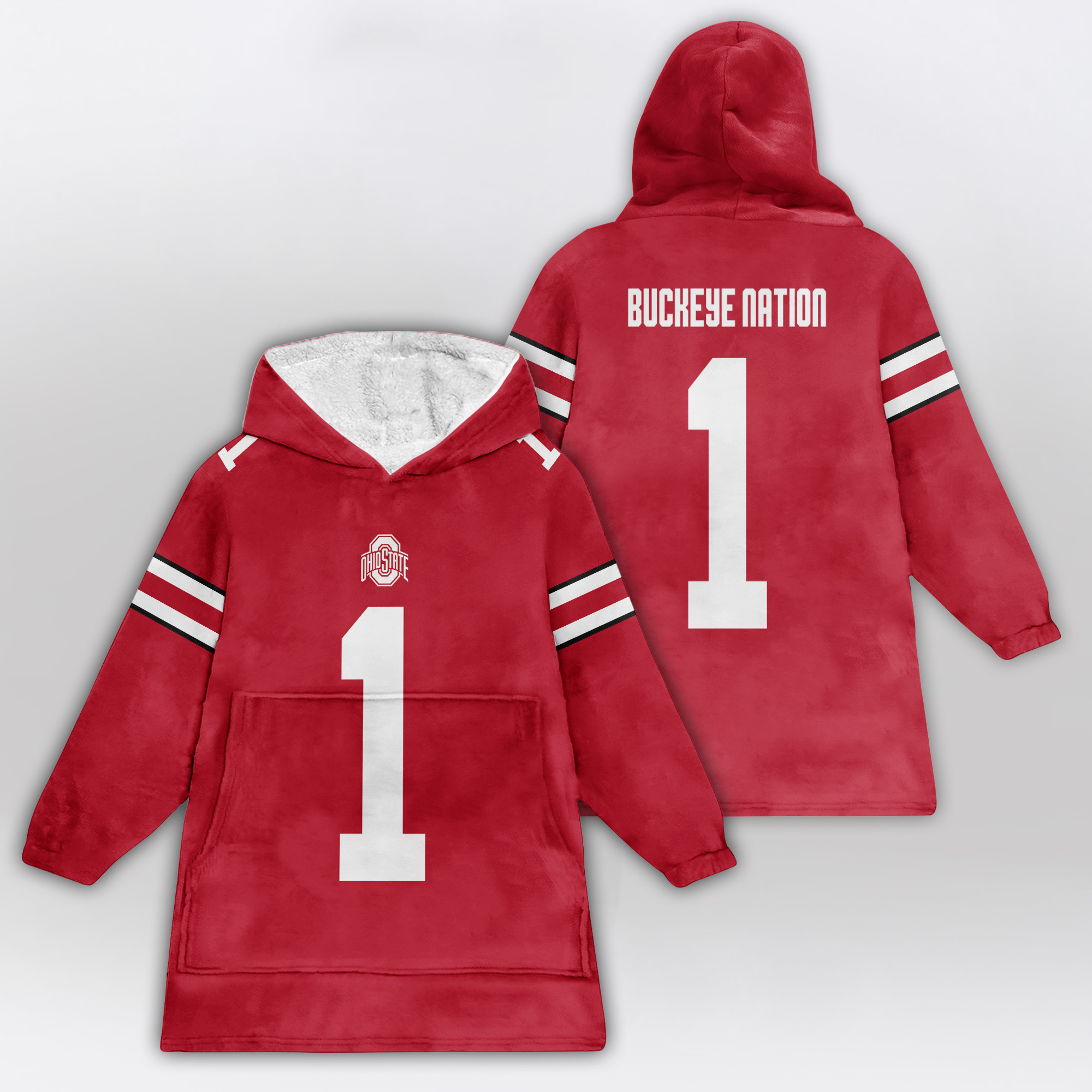 Kid #1 Ohio State Football Unisex Blanket Hoodie