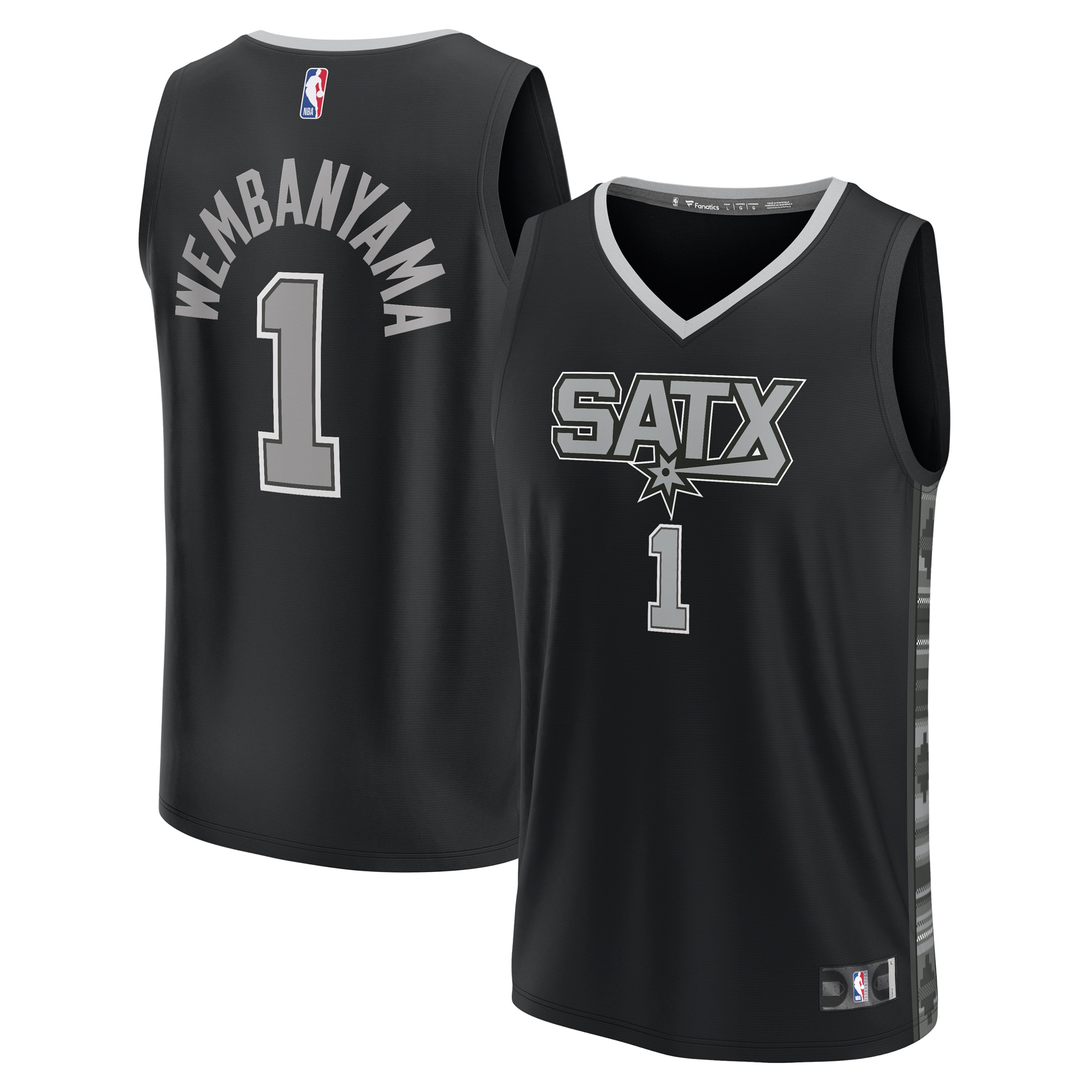 Victor Wembanyama San Antonio Spurs  Youth Fast Break Player Jersey - Statement Edition - Black
