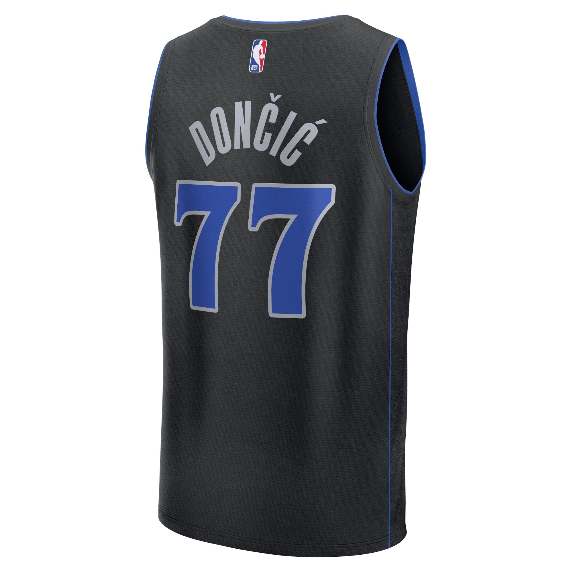 Youth Dallas Mavericks Luka Dončić  Black 2023/24 Fast Break Jersey - City Edition