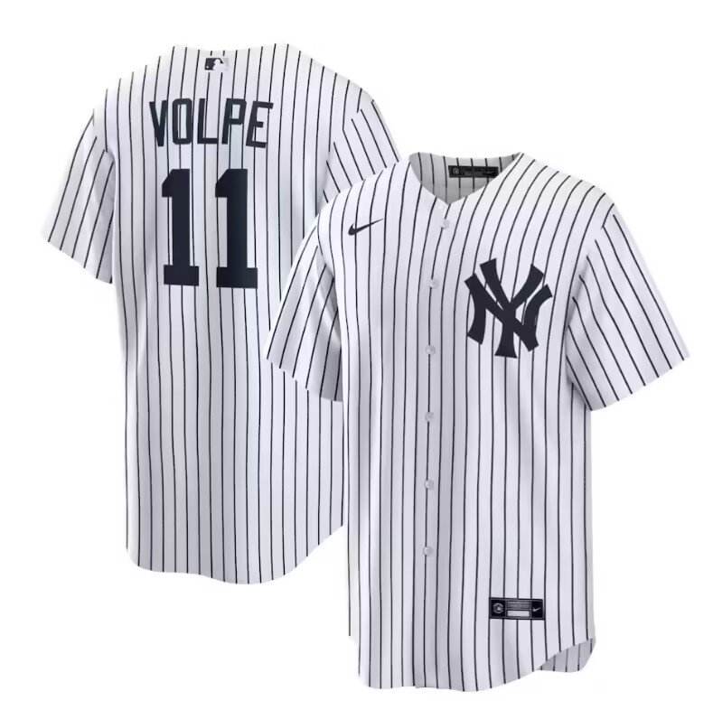 Men's New York Yankees #11 Anthony Volpe  White Home Player Jersey