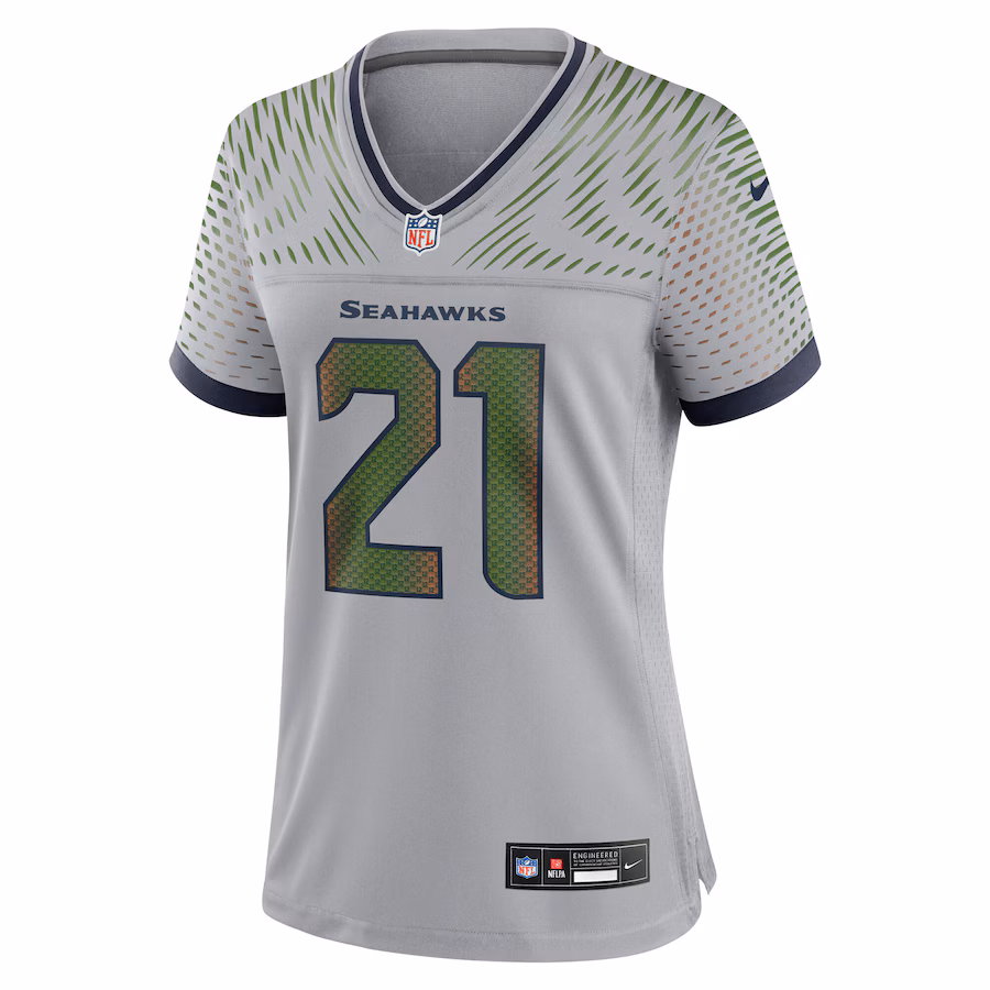 Devon Witherspoon #21 Seattle Seahawks Women's 2025 Rivalries Collection Game Jersey - Wolf Gray