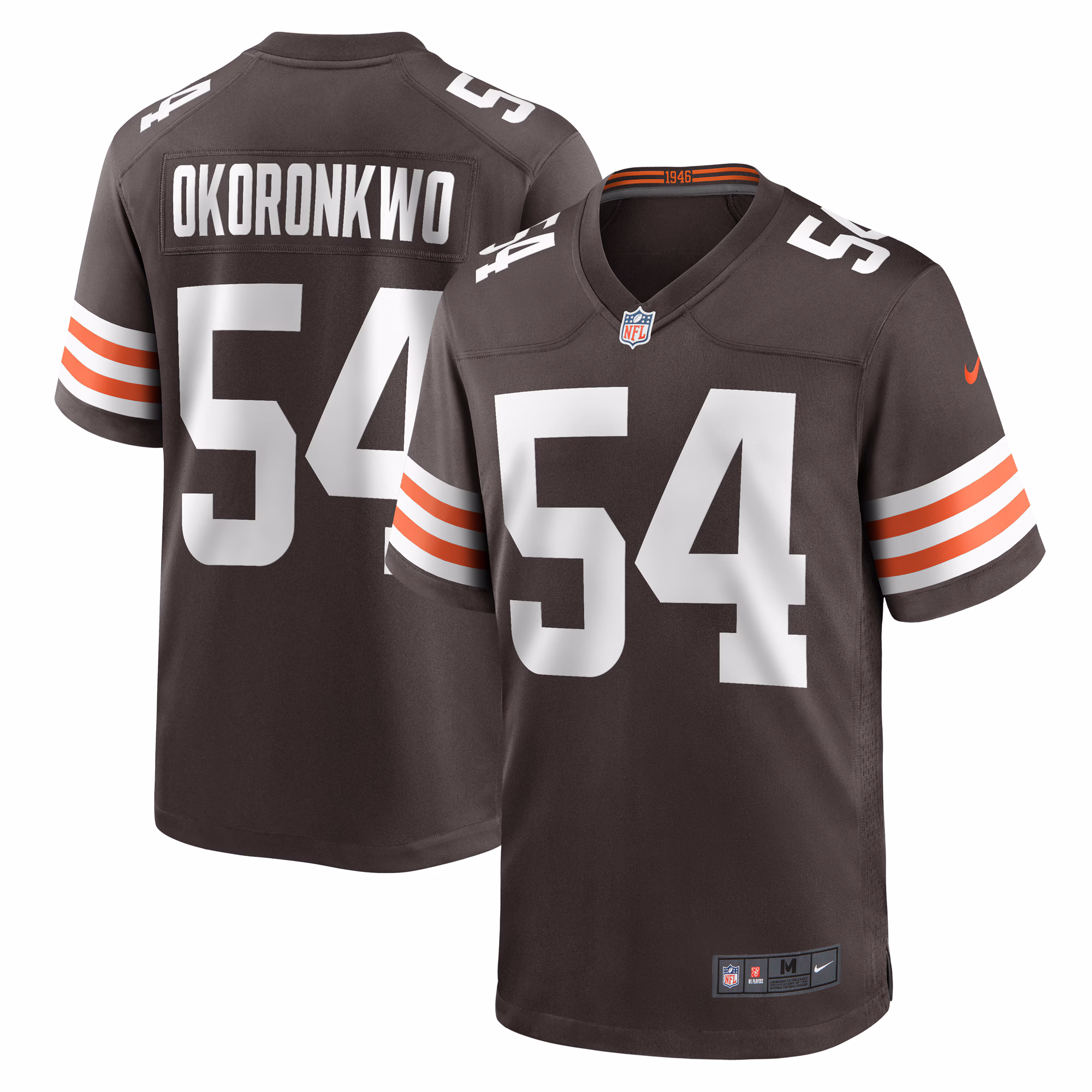 Ogbonnia Okoronkwo Cleveland Browns Game Player Jersey - Brown
