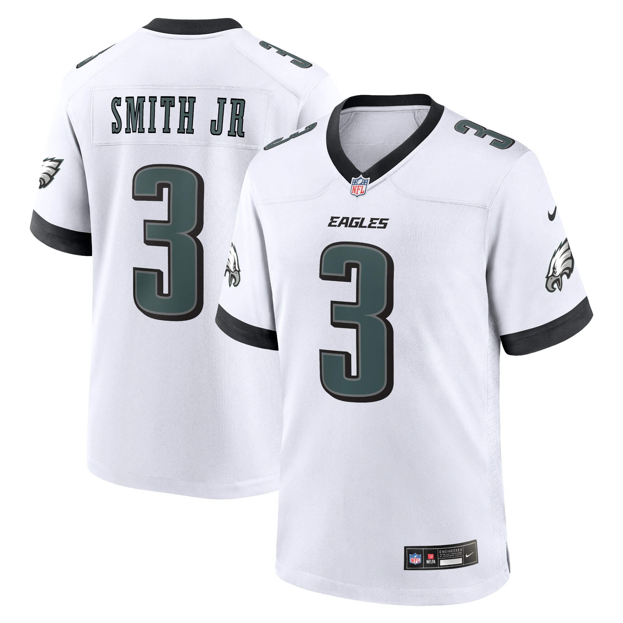 Nolan Smith #3 Philadelphia Eagles White Game Jersey - White