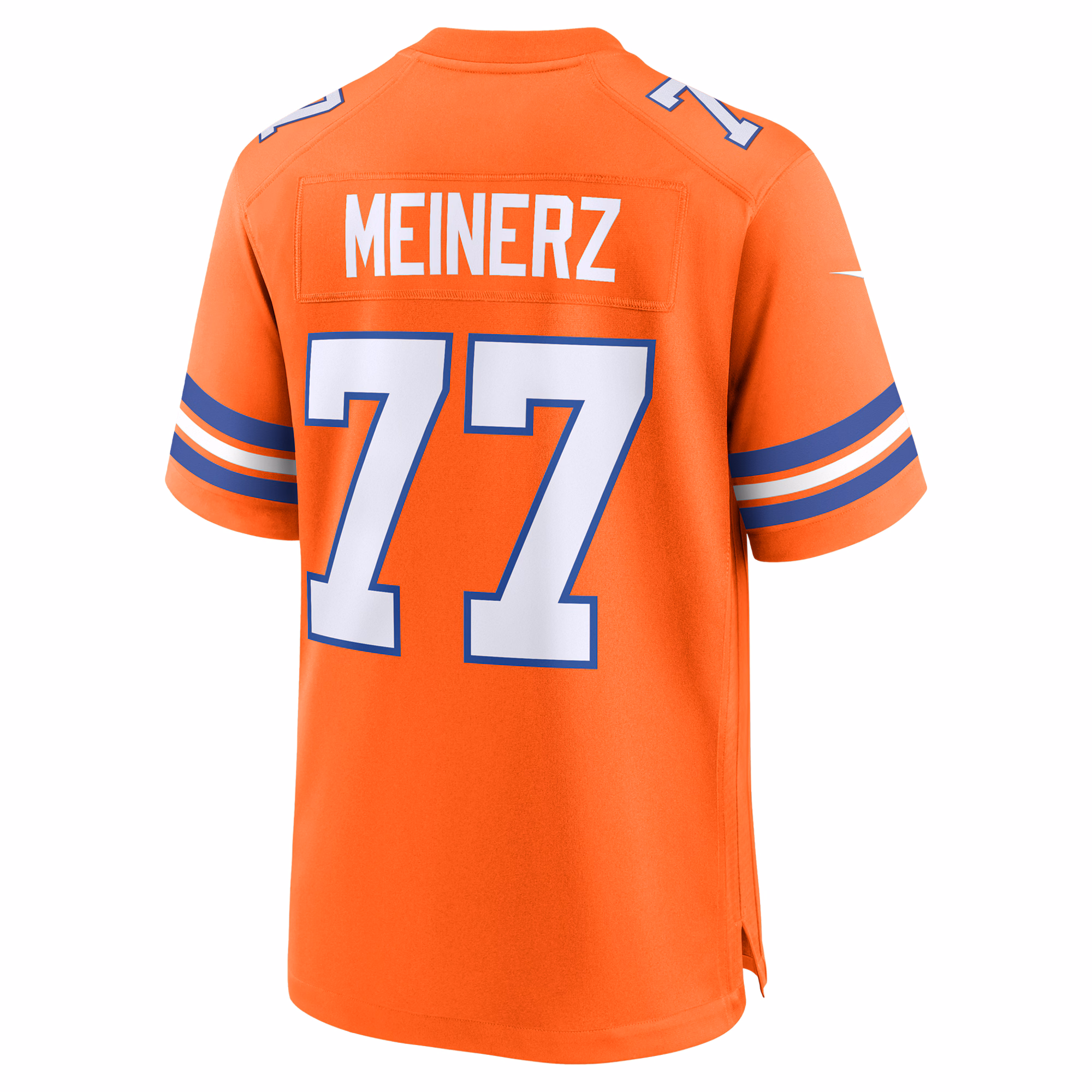 Quinn Meinerz Denver Broncos Mile High Collection 1977 Throwback Player Game Jersey - Orange