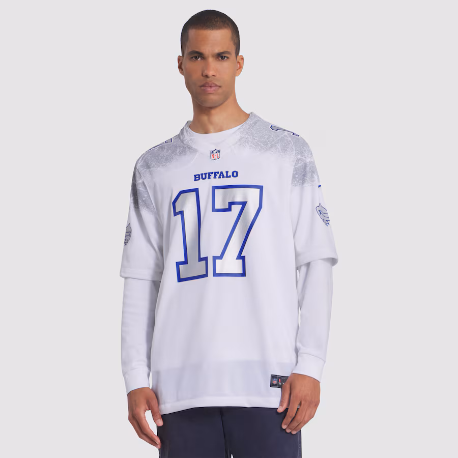 Josh Allen #17 Buffalo Bills 2025 Rivalries Collection Game Jersey - White