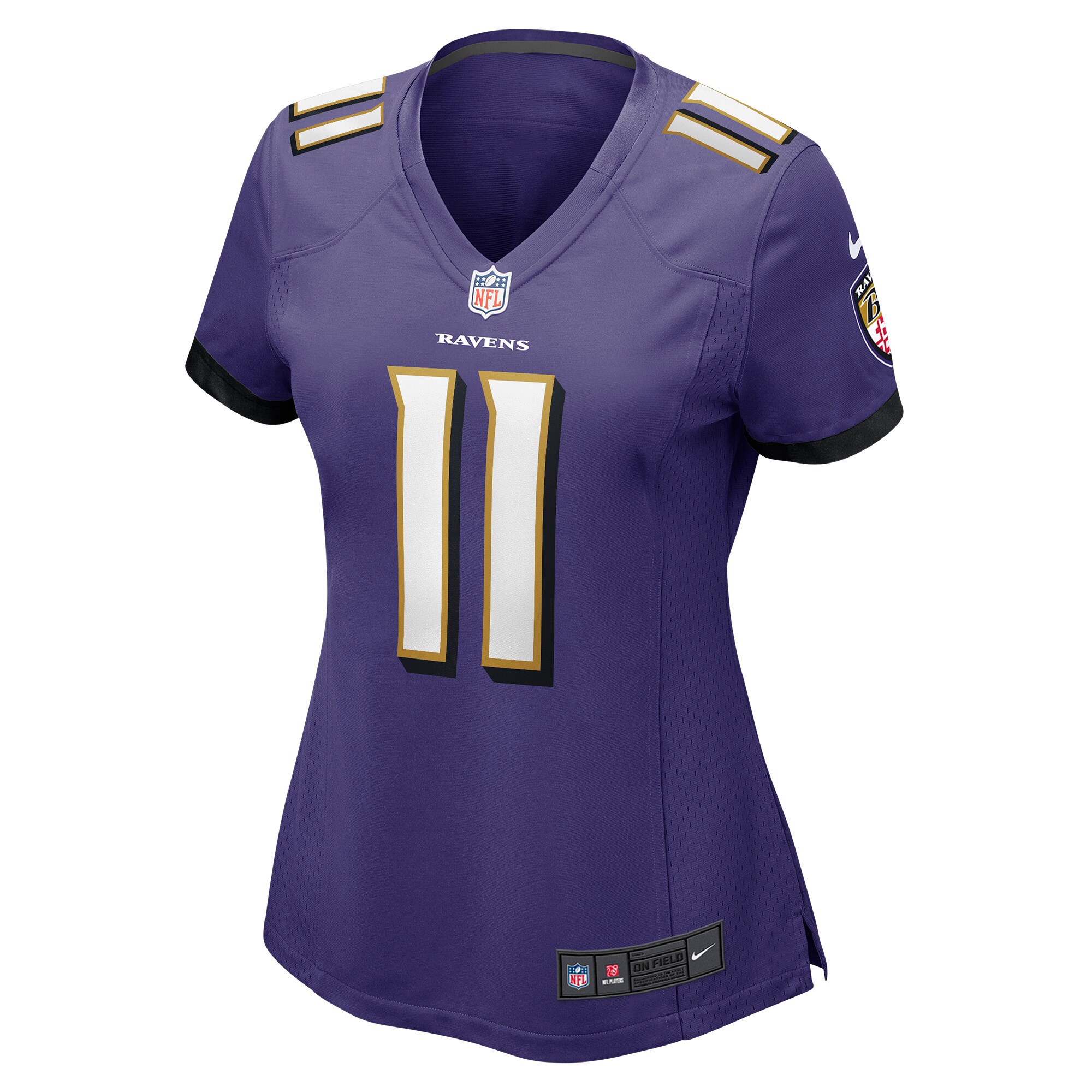 Stout Baltimore Ravens  Women's Player Game Jersey - Purple