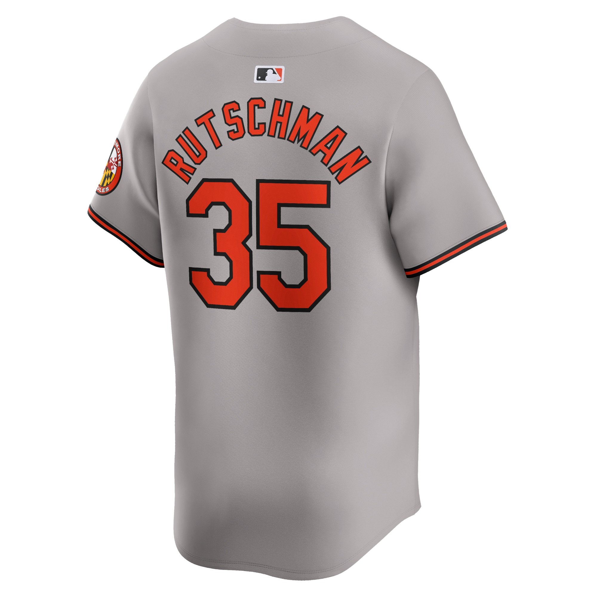 Men's Baltimore Orioles Adley Rutschman  Orange Road Limited Player Jersey