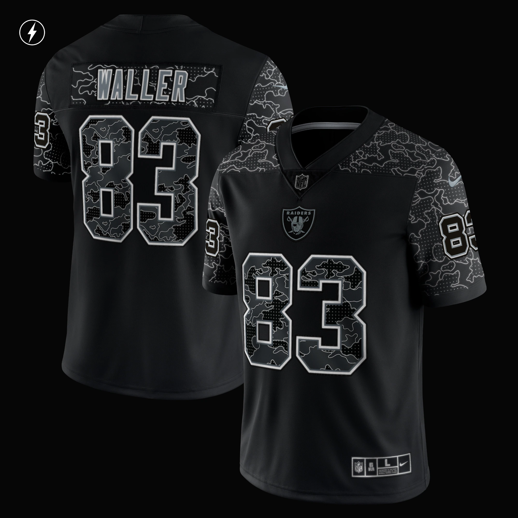 Darren Waller Las Vegas Raiders RFLCTV Limited Jersey - Black