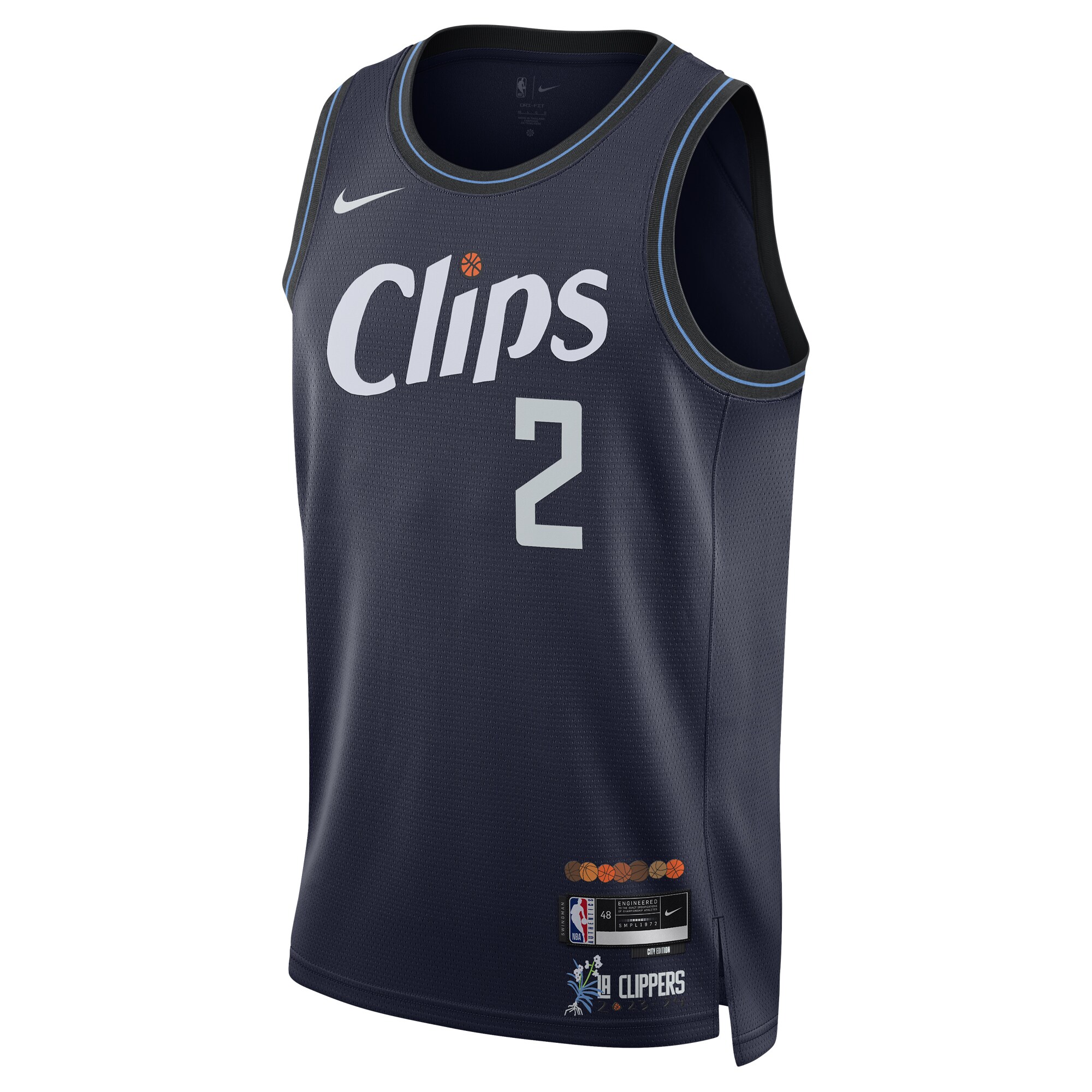 Unisex LA Clippers Kawhi Leonard  Navy 2023/24 Swingman Jersey - City Edition
