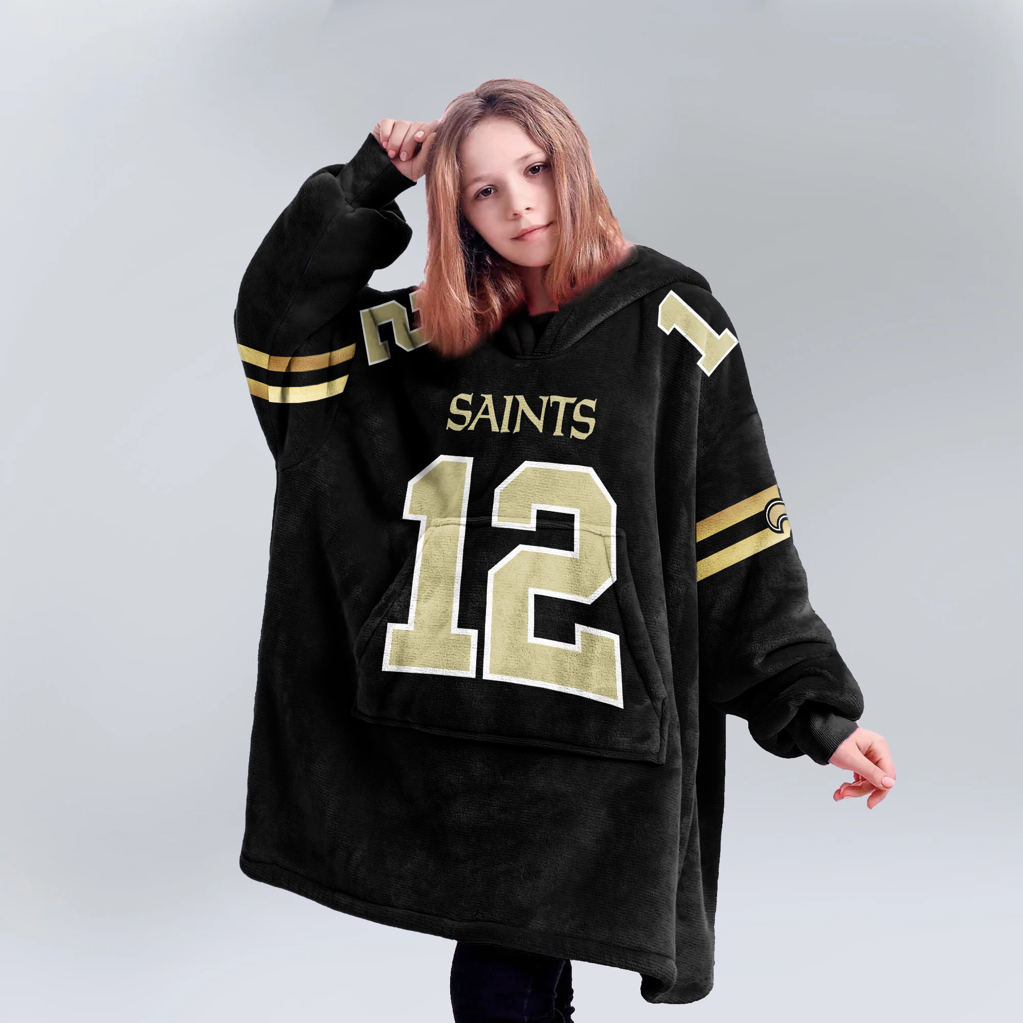 Adult C.O 12 New Orleans Football Unisex Blanket Hoodie