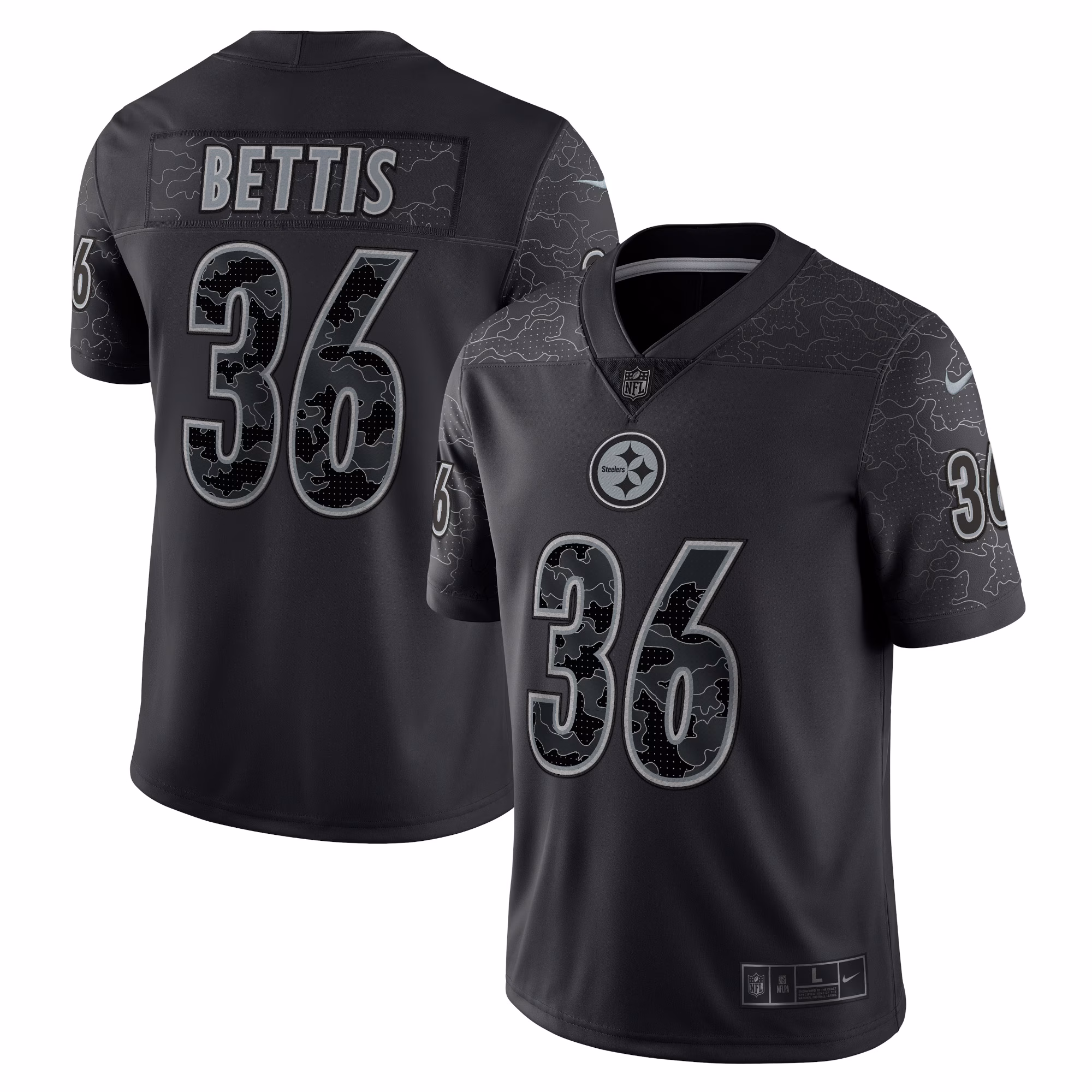 Jerome Bettis Pittsburgh Steelers Retired Player RFLCTV Limited Jersey - Black
