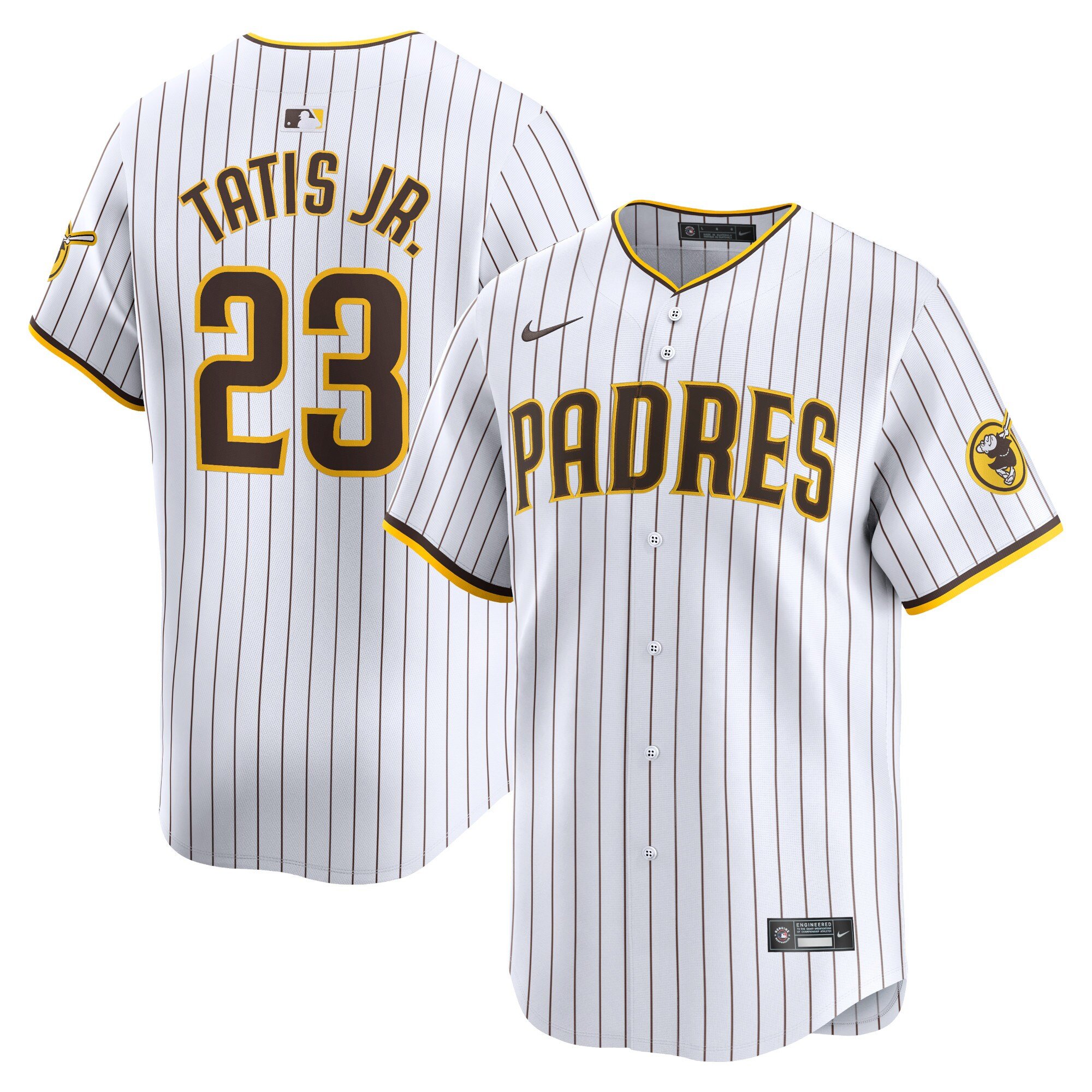 Men's San Diego Padres #23 Fernando Tatis Jr.  White Home Limited Player Jersey