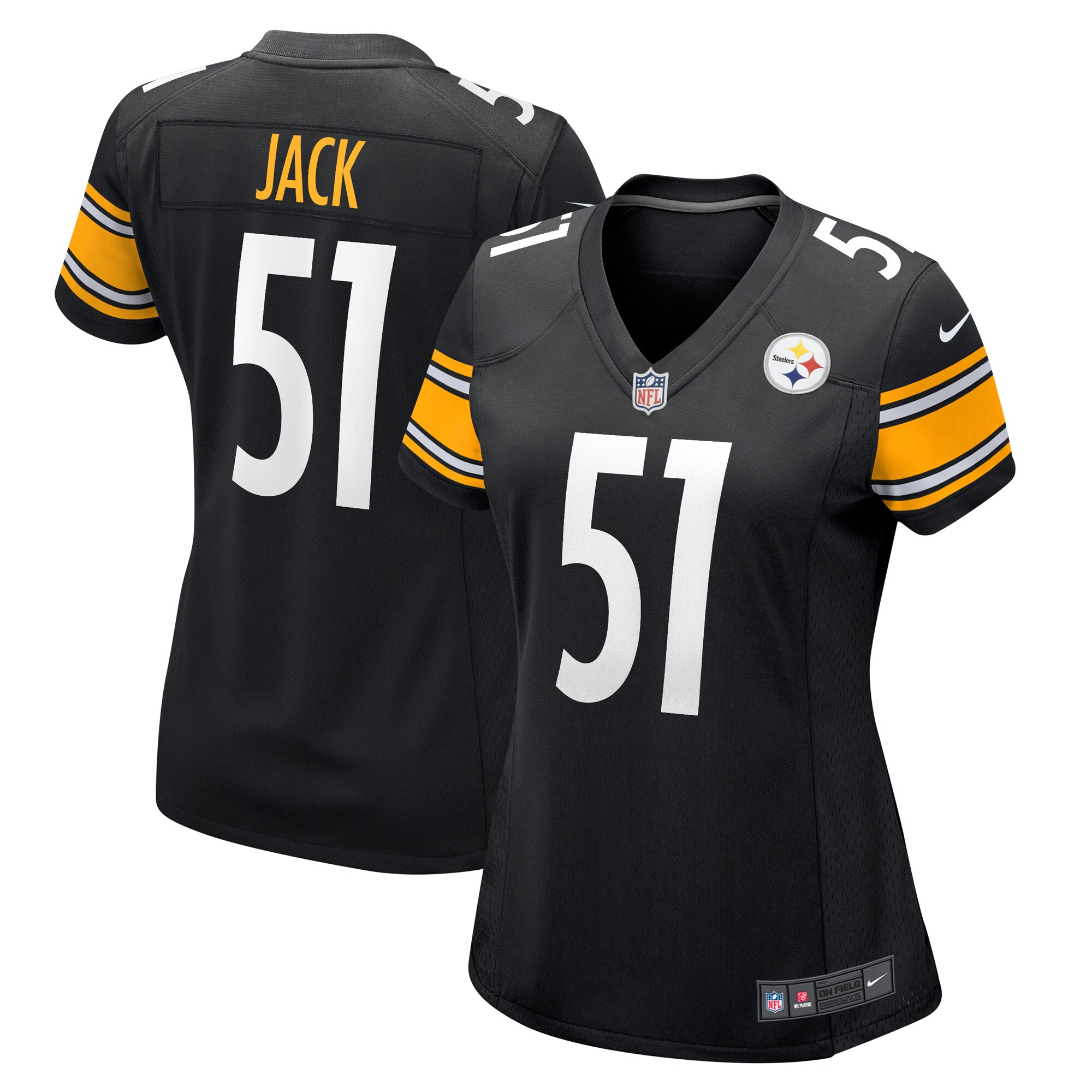 Myles Jack Pittsburgh Steelers  Women's Game Player Jersey - Black