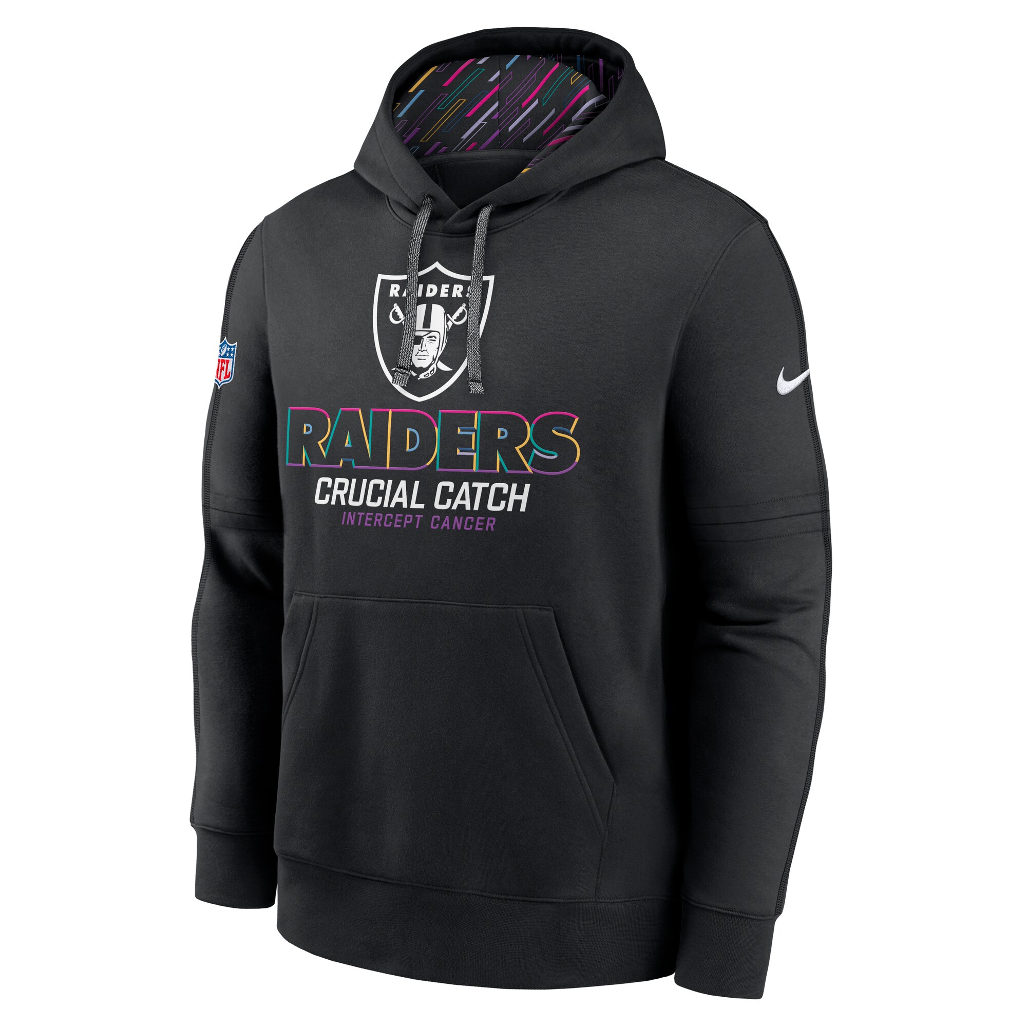 Las Vegas Raiders 2024 NFL Crucial Catch Club Pullover Hoodie - Black