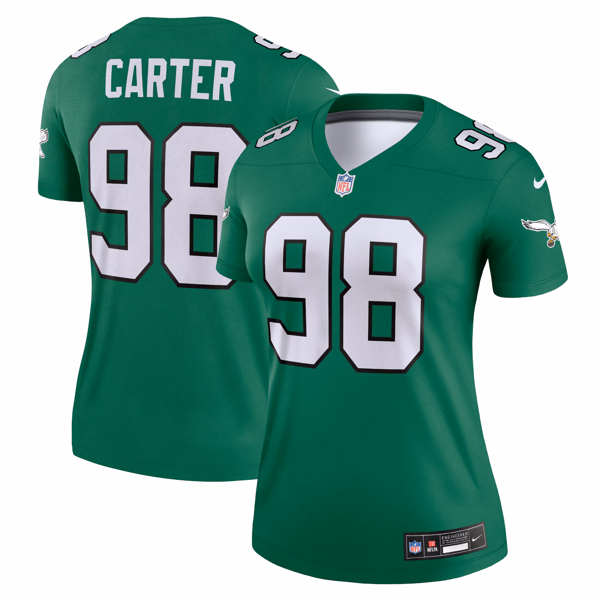 Jalen Carter Philadelphia Eagles Women's Legend Jersey - Kelly Green