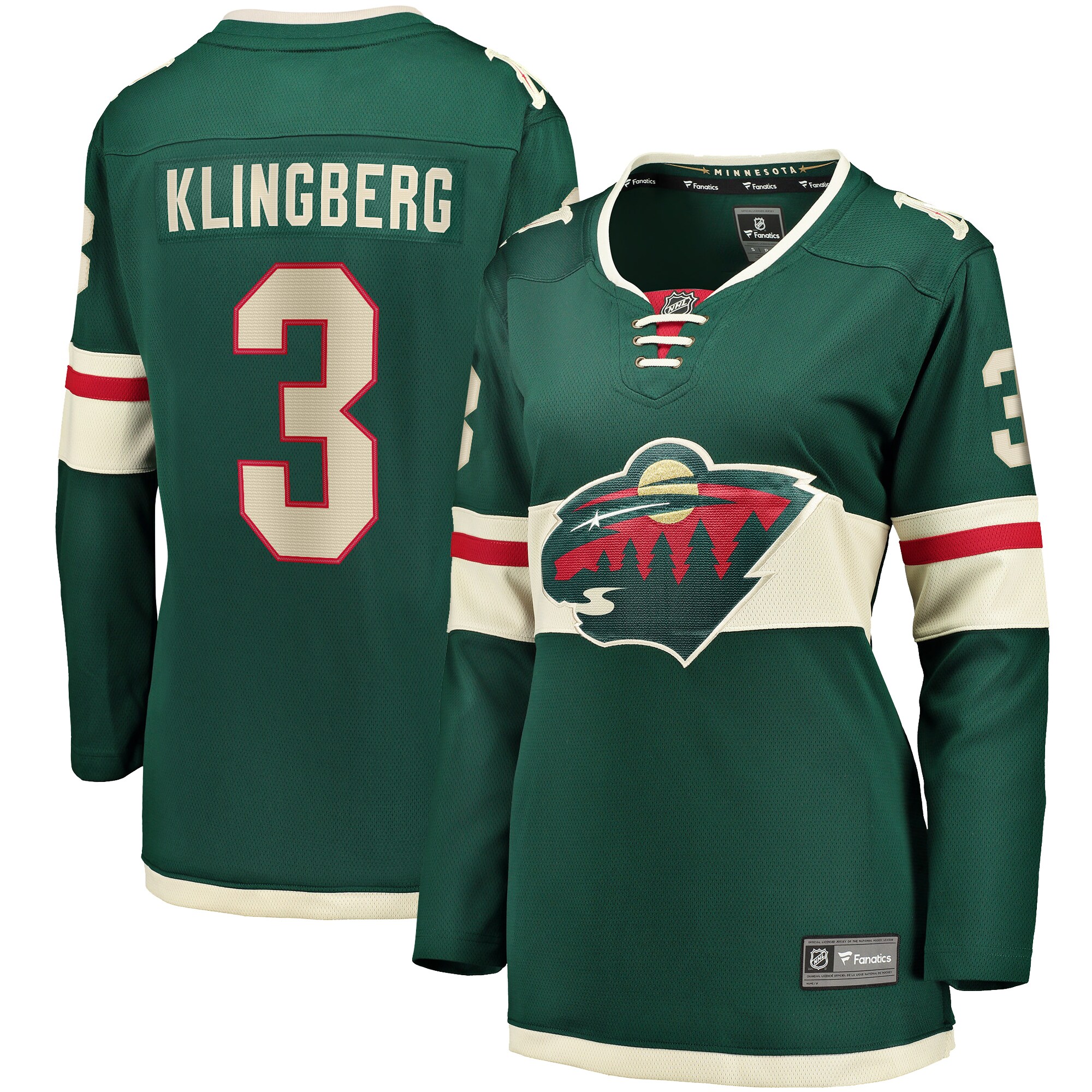 John Klingberg Minnesota Wild Women's Home Breakaway Jersey - Green