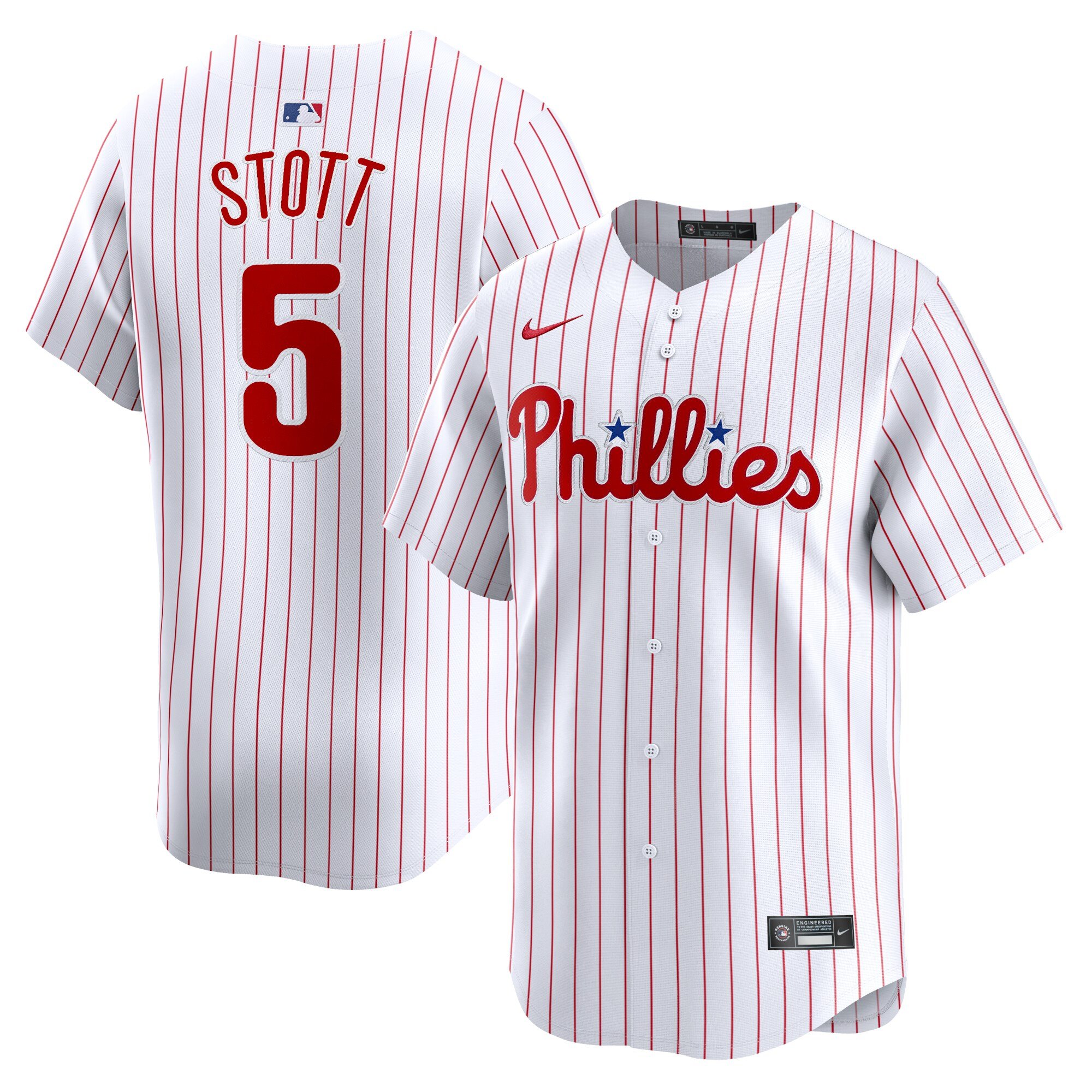 Men's Philadelphia Phillies #5 Bryson Stott  White Home Limited Player Jersey
