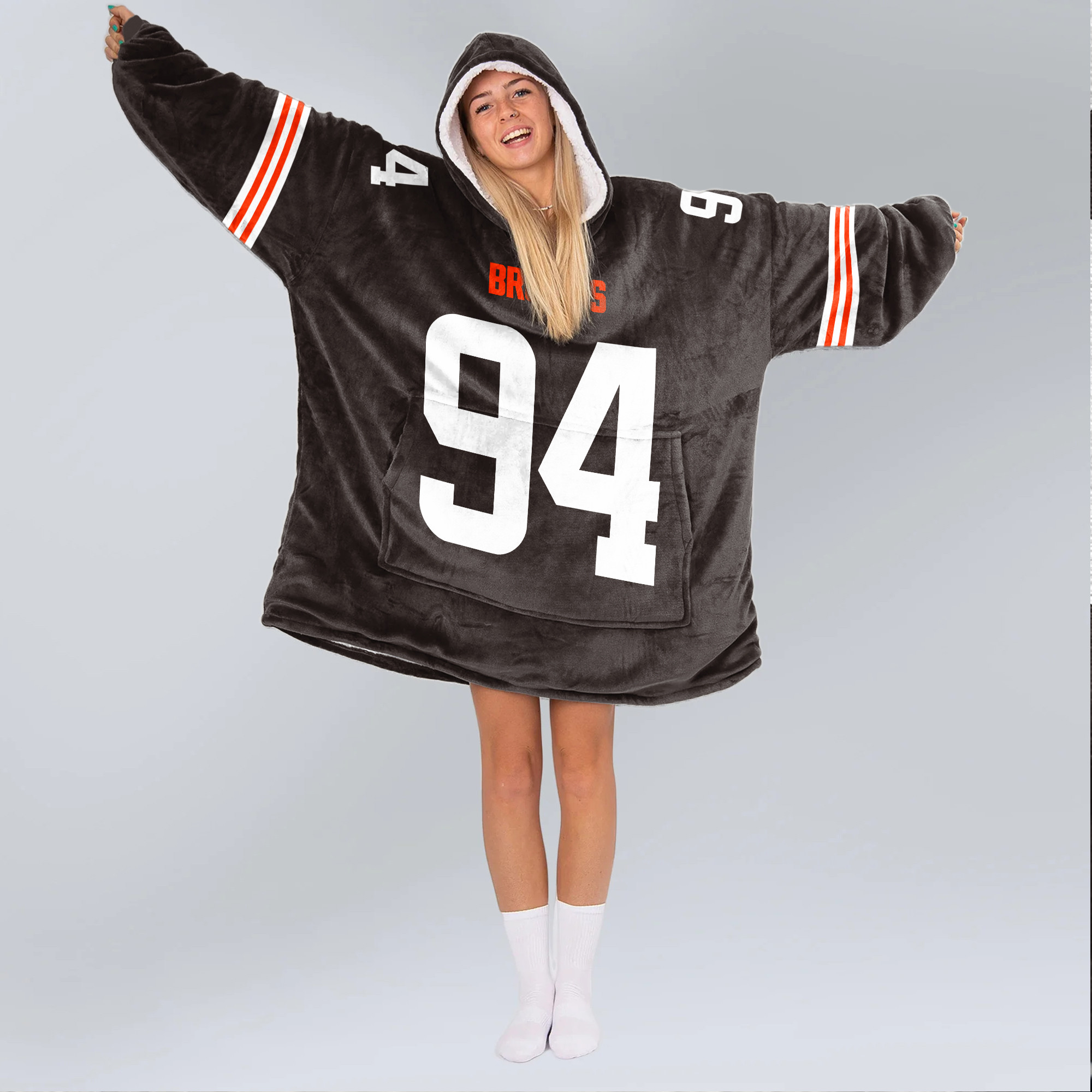 Adult M.G 94 Cleveland Football Unisex Blanket Hoodie
