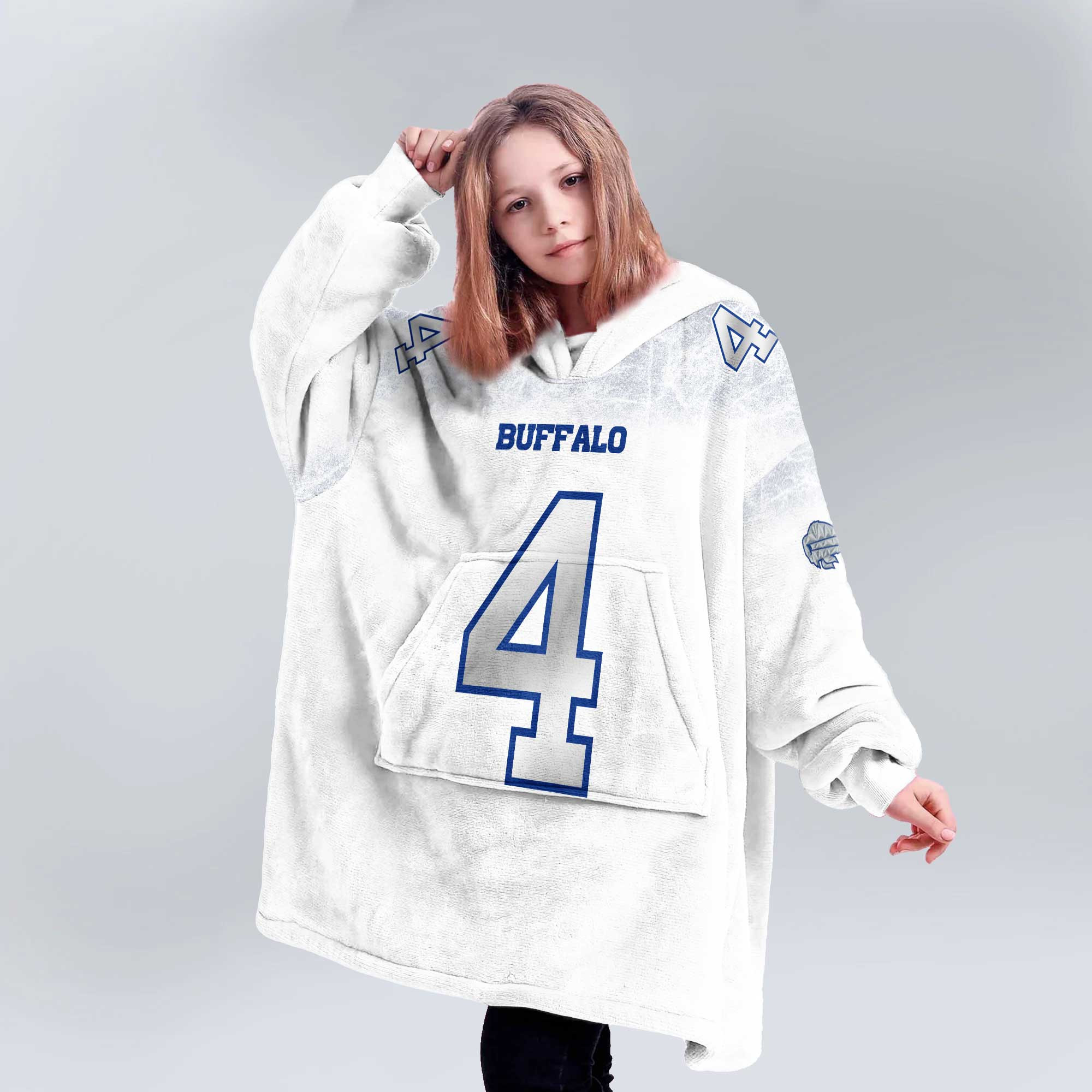 J.C 4 Buffalo Football Unisex Blanket Hoodie