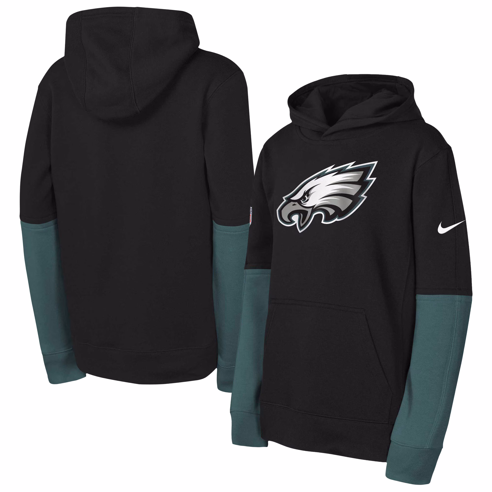 Philadelphia Eagles Youth  Team Issue Club Pullover Hoodie - Black