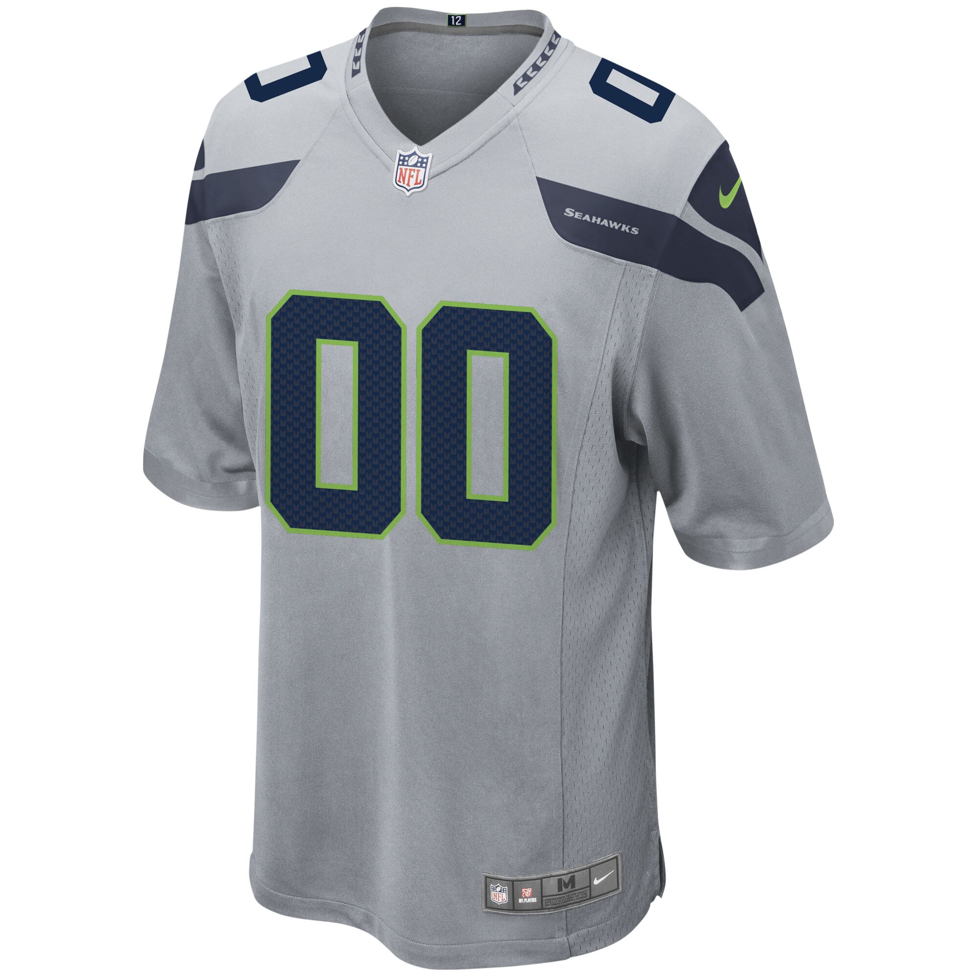 Seattle Seahawks  Alternate Custom Game Jersey - Gray