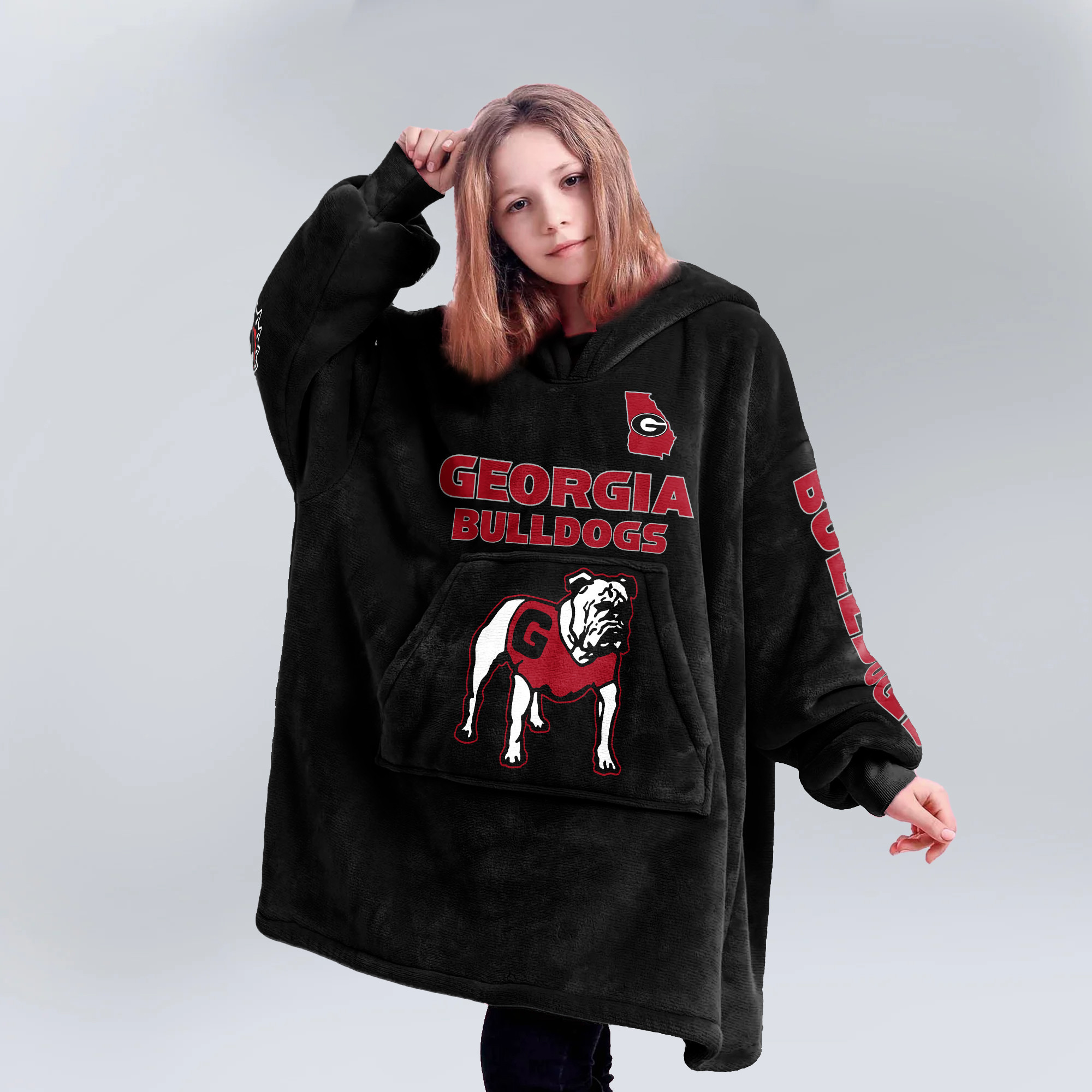 Adult Georgia Football Unisex Blanket Hoodie
