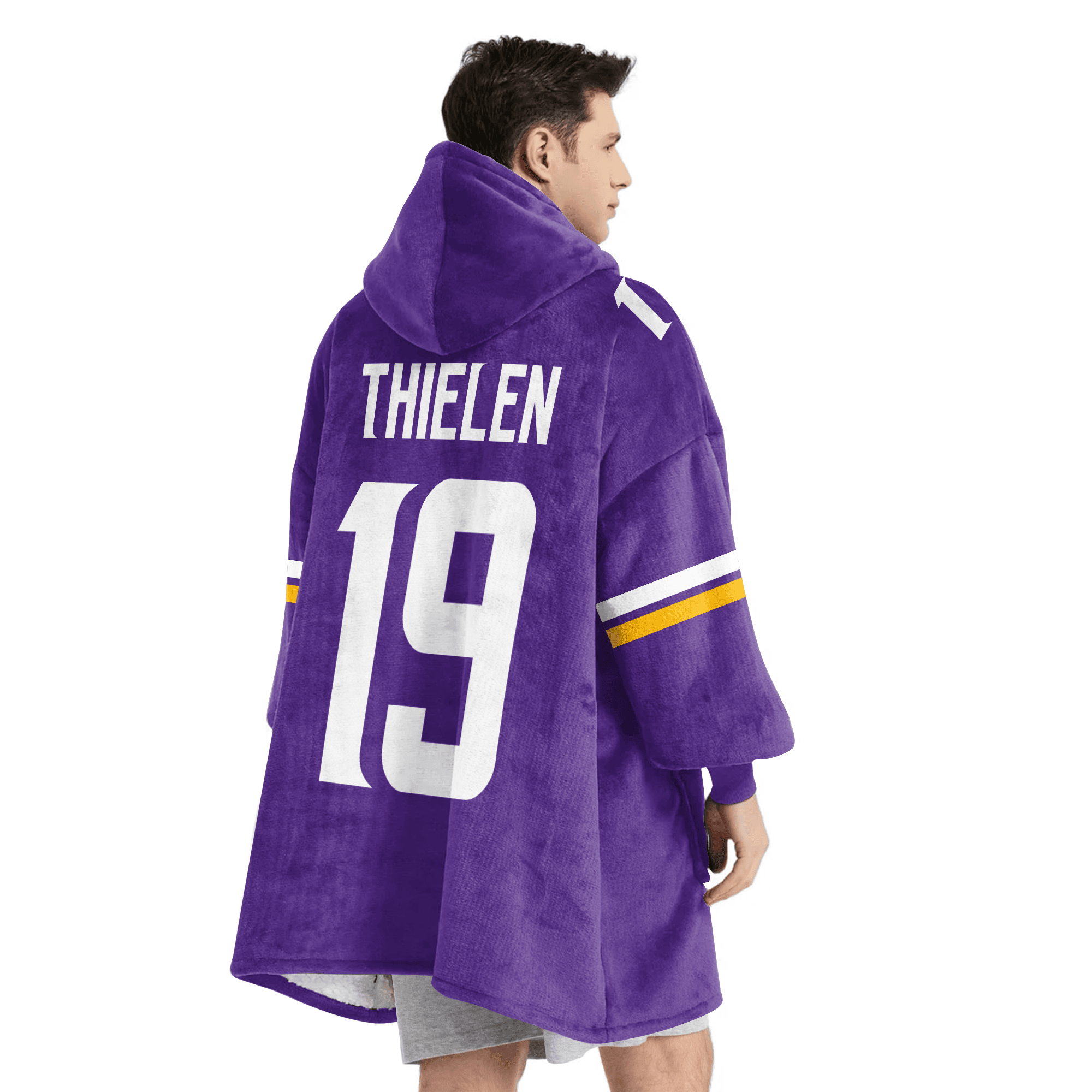 Adult 19 Minnesota Football Unisex Blanket Hoodie