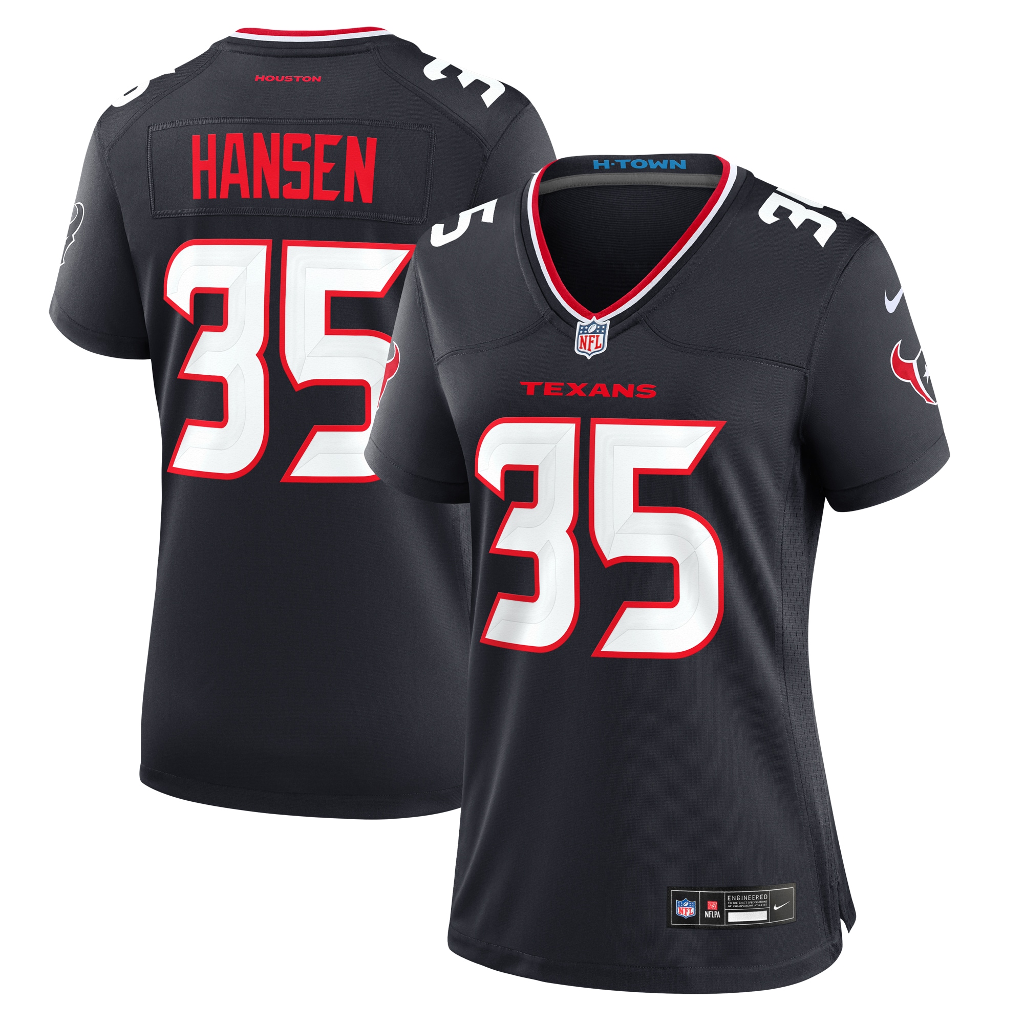 Jake Hansen Houston Texans Women's Team Game Jersey -  Navy