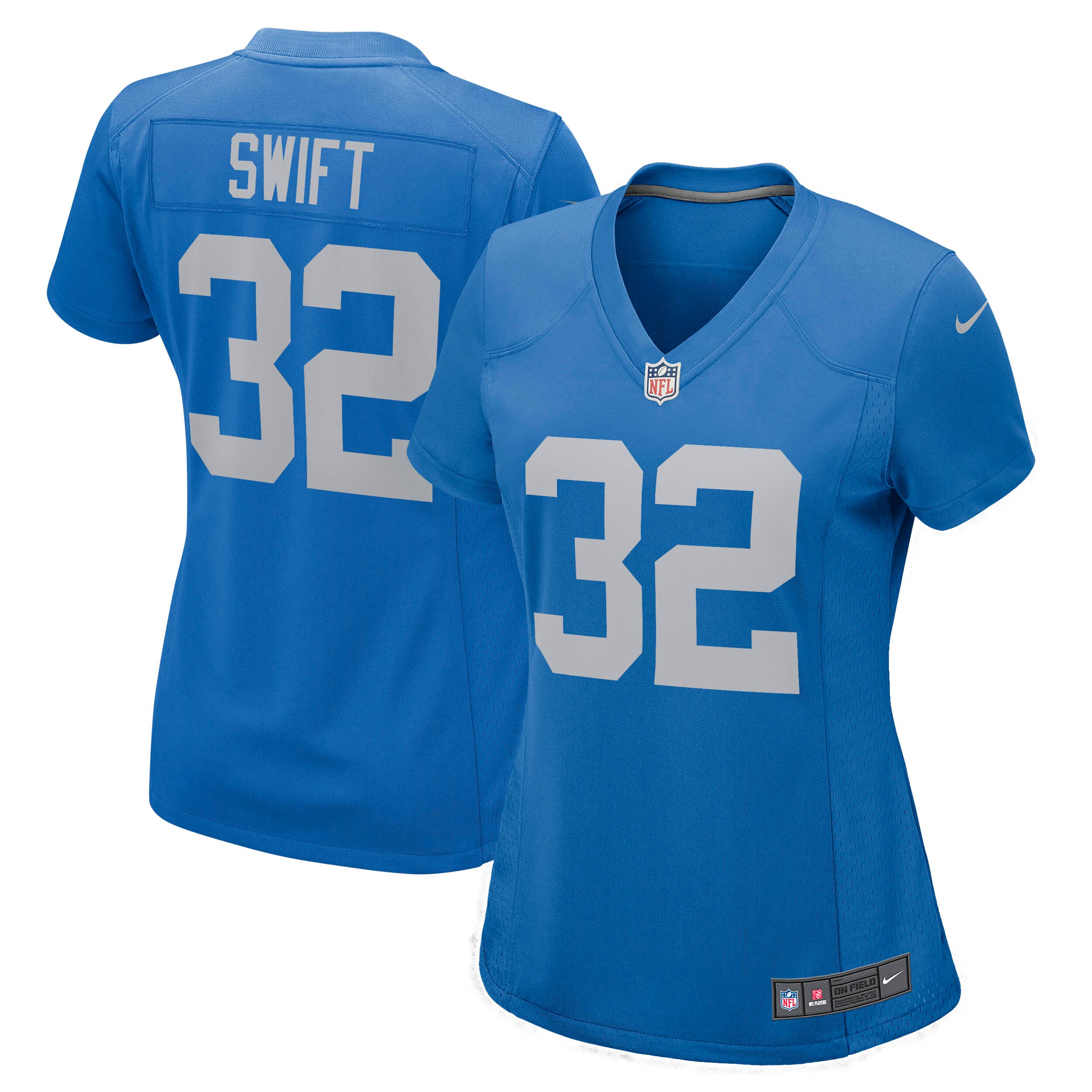 D'Andre Swift Detroit Lions  Women's Game Player Jersey - Blue