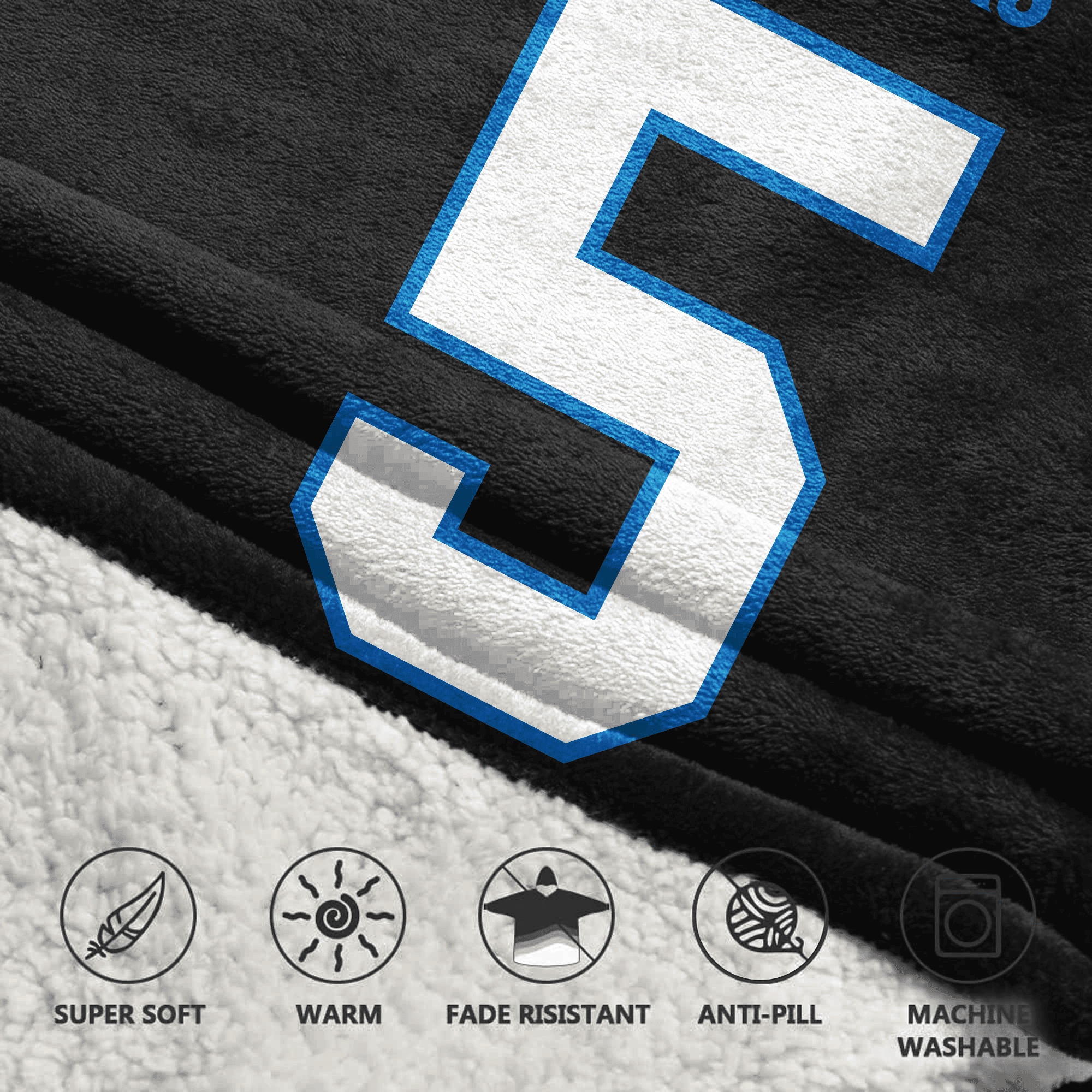 Kid 5 Carolina Football Unisex Blanket Hoodie