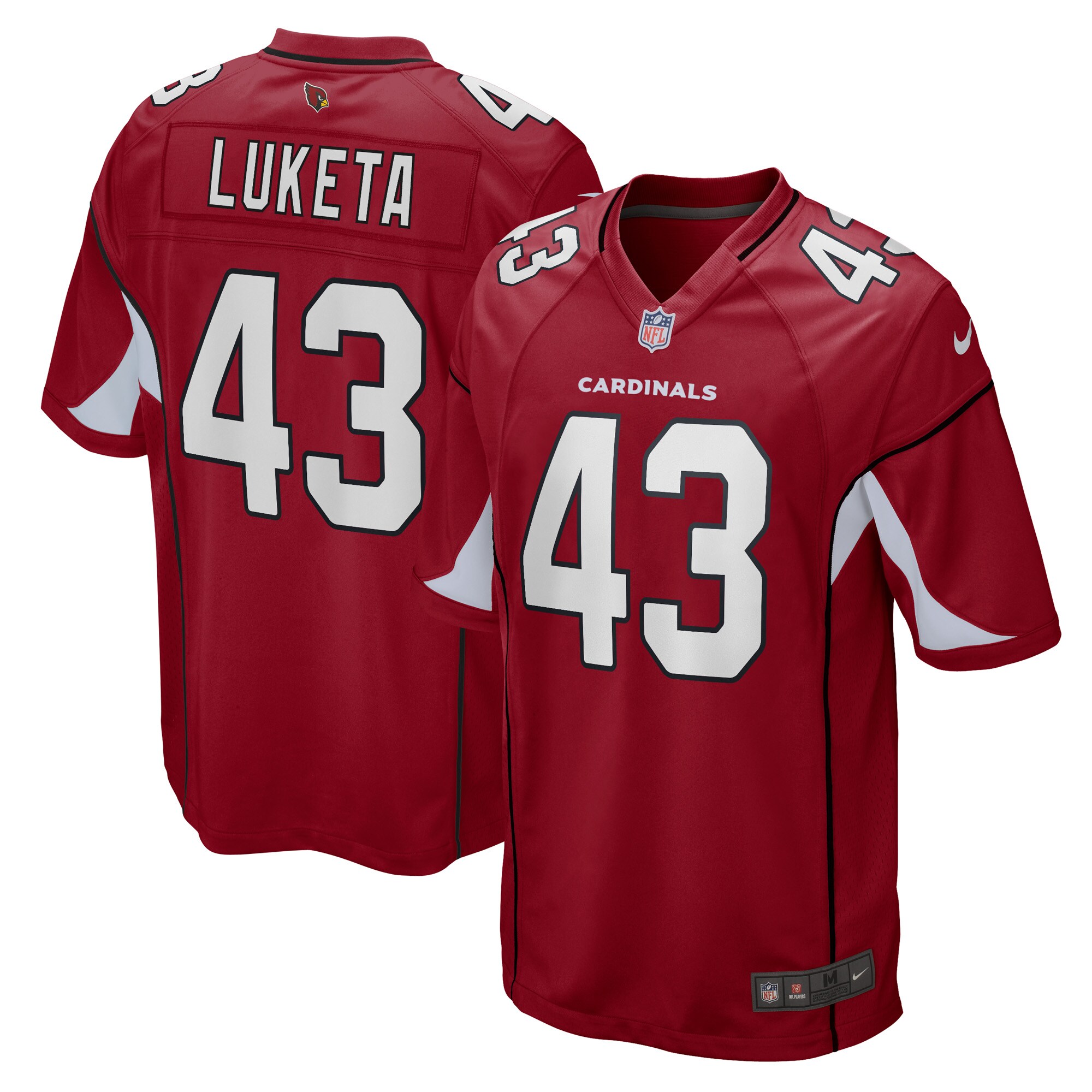 Jesse Luketa Arizona Cardinals  Game Player Jersey - Cardinal