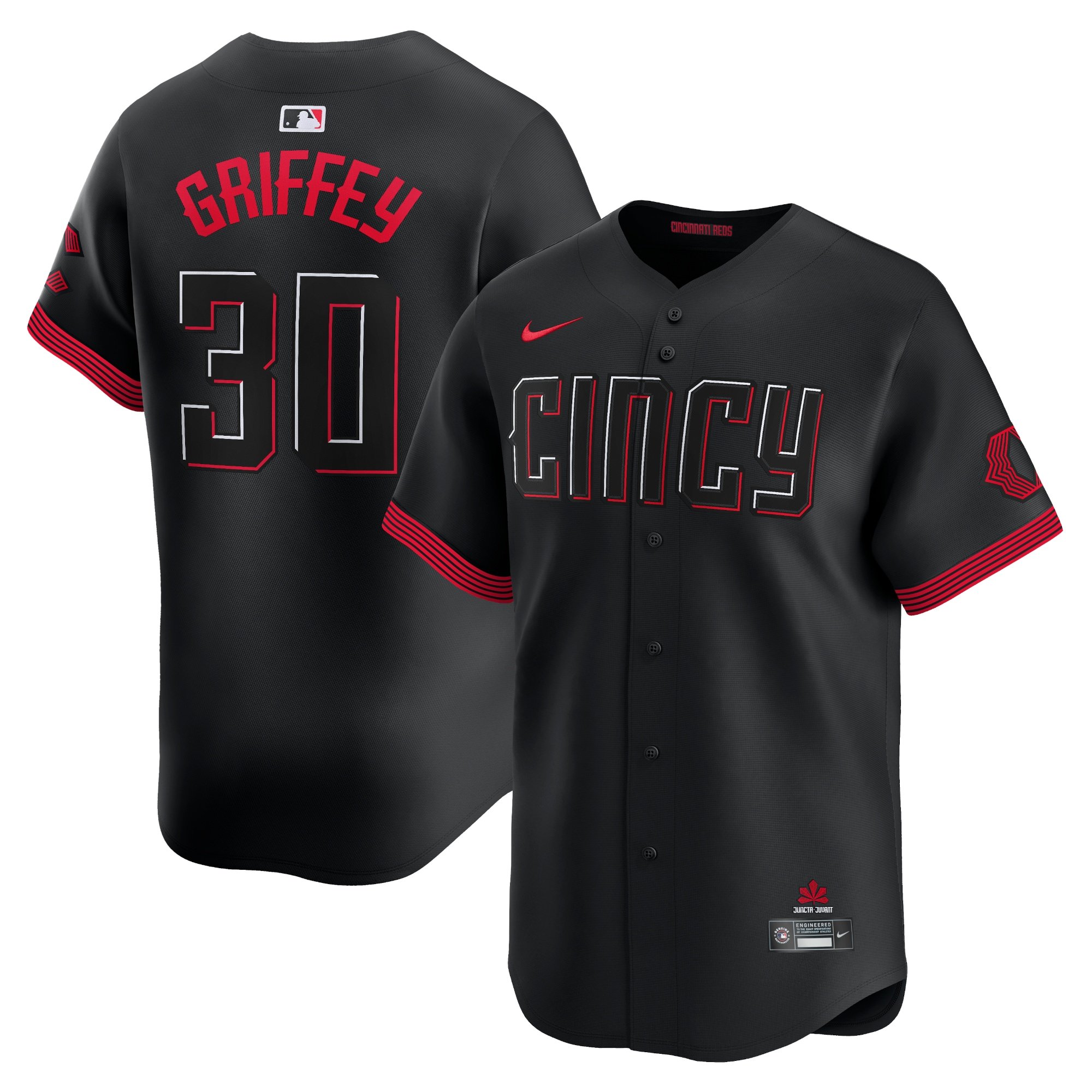 Men's Cincinnati Reds Ken Griffey Jr.  Black City Connect Limited Player Jersey
