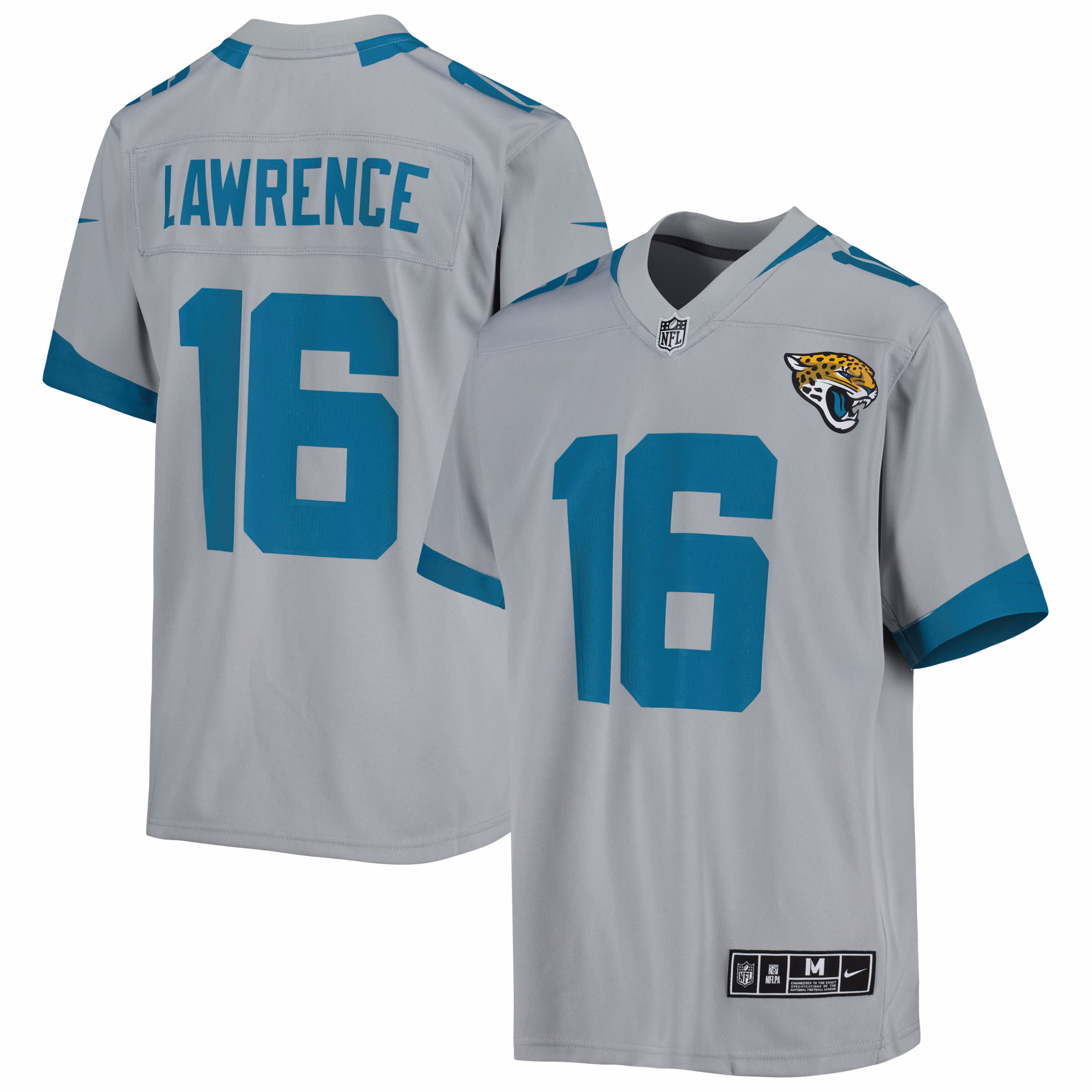 Trevor Lawrence Jacksonville Jaguars Youth Inverted Team Game Jersey - Silver