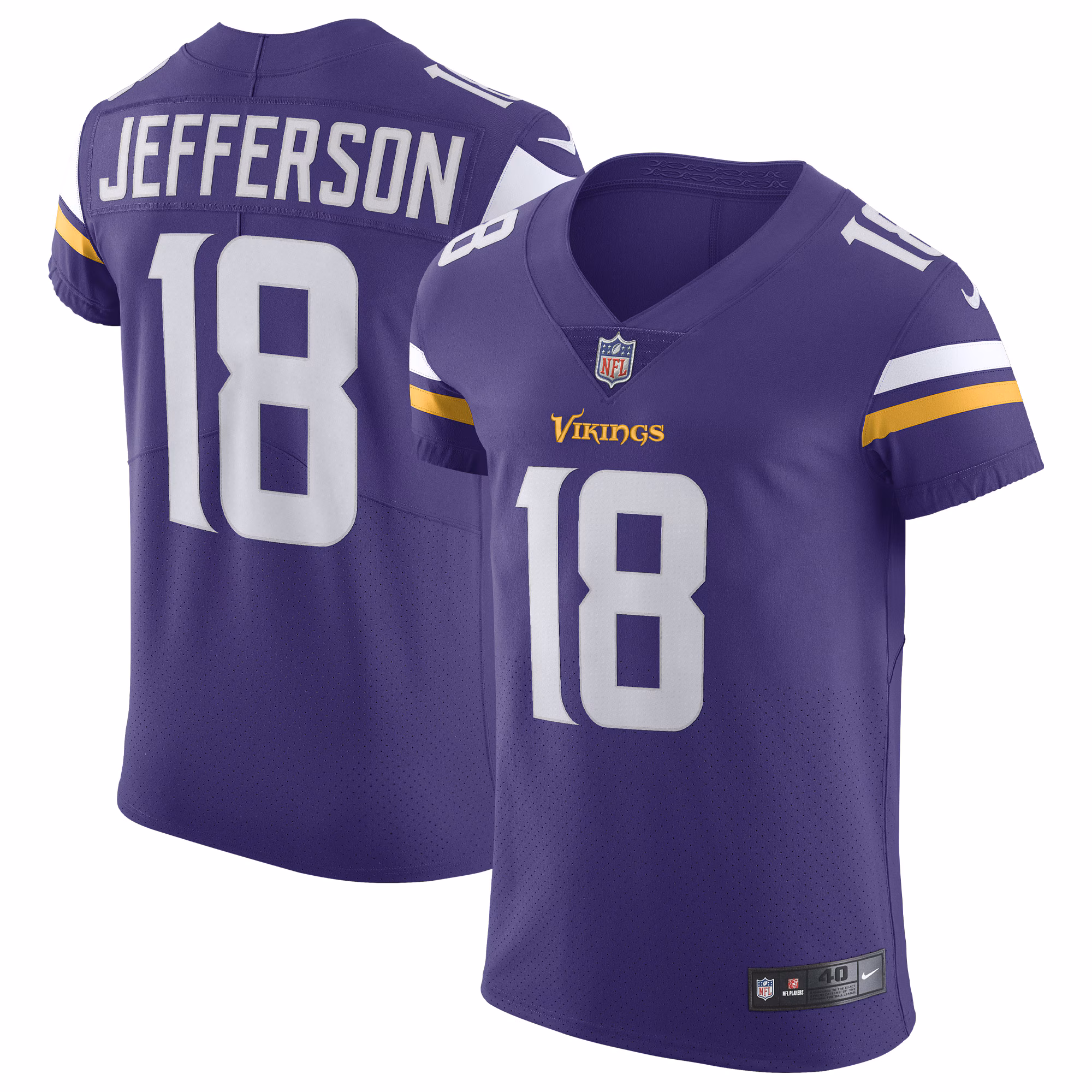 Justin Jefferson Minnesota Vikings Home Vapor Elite Jersey - Purple