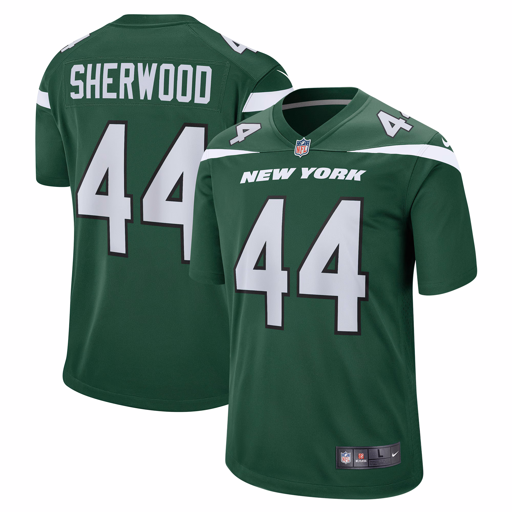 Jamien Sherwood New York Jets Game Jersey - Gotham Green