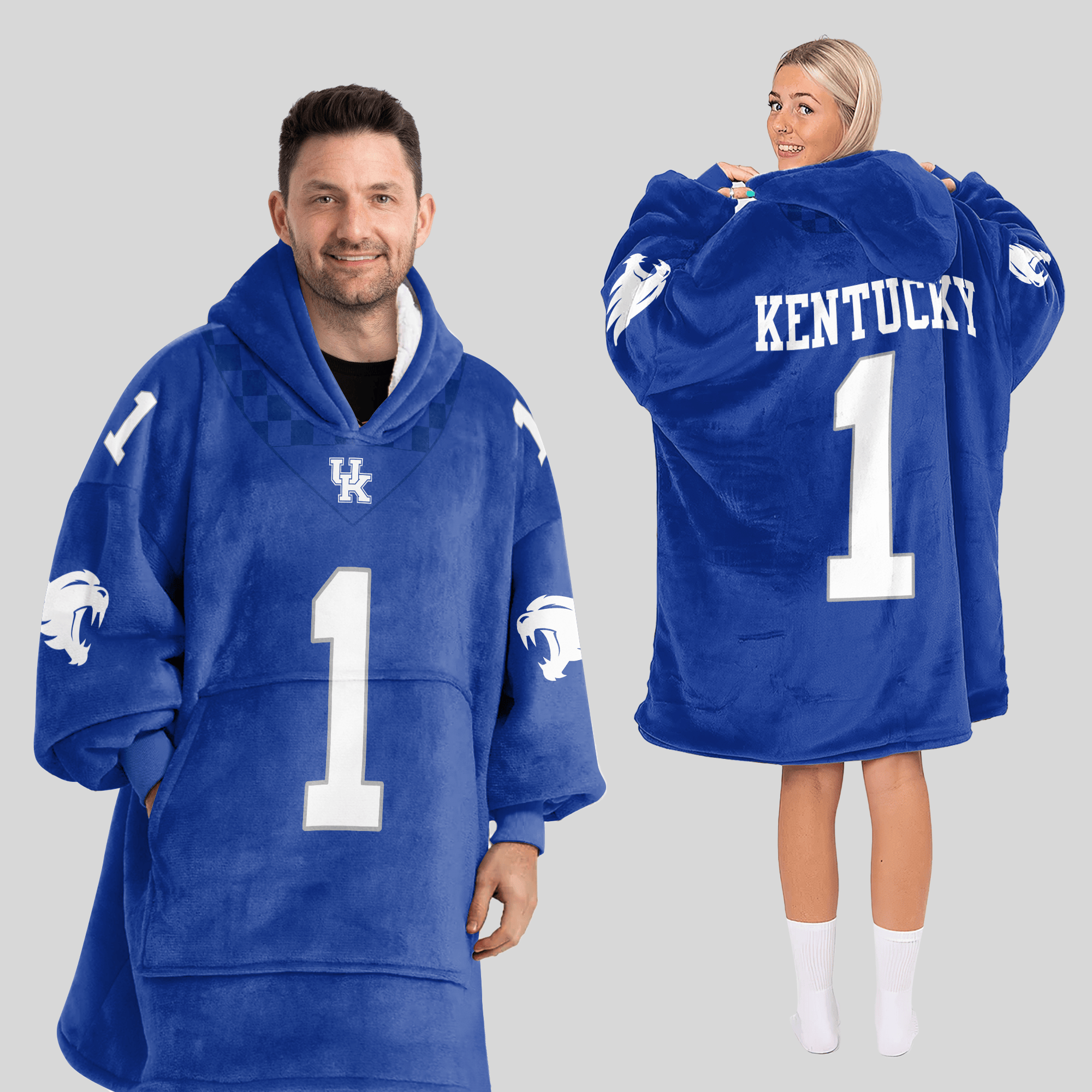 Adult #1 Kentucky Football Unisex Blanket Hoodie