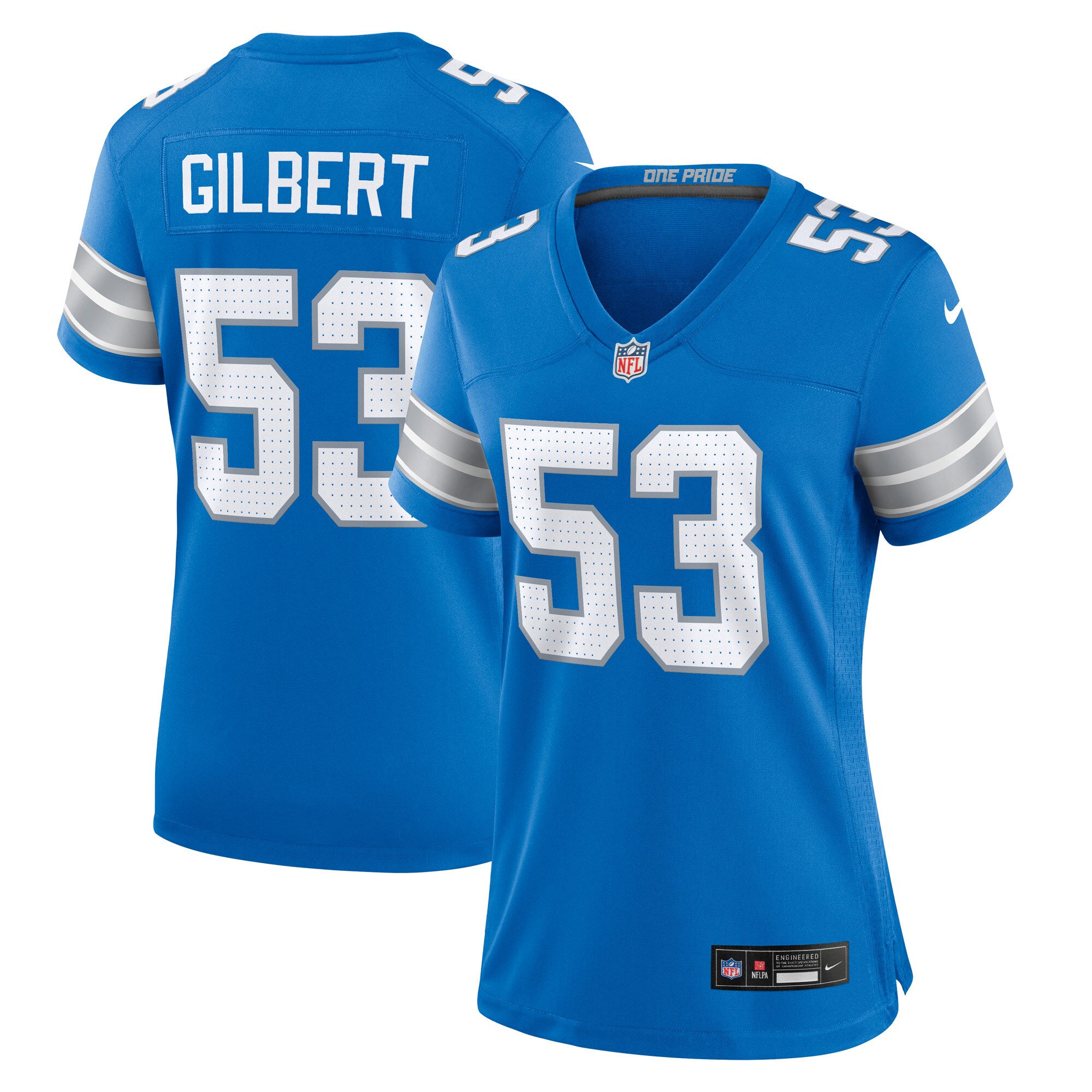 DaRon Gilbert Detroit Lions Women's Game Jersey -  Blue