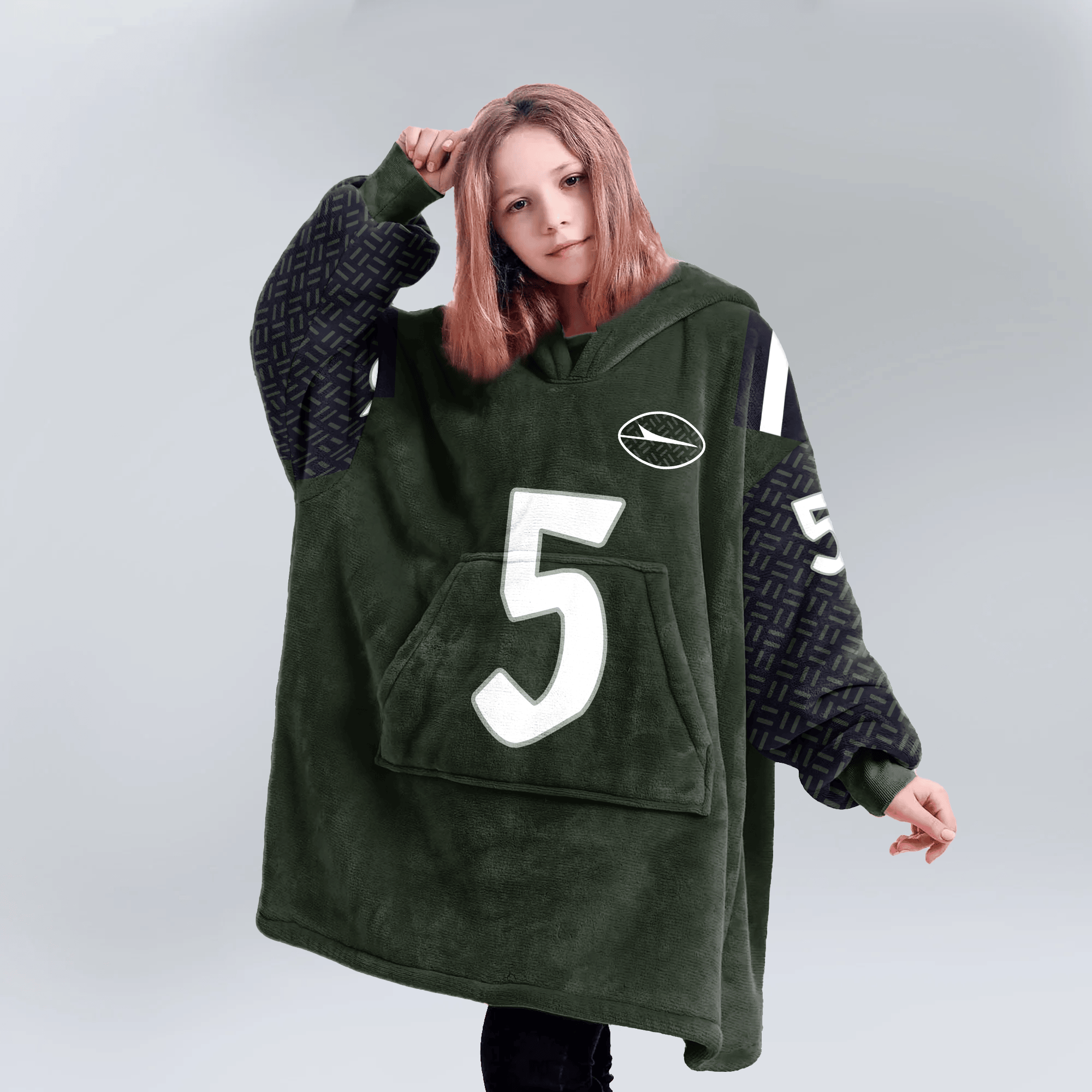 Kid G.W 5 New York J Football Unisex Blanket Hoodie