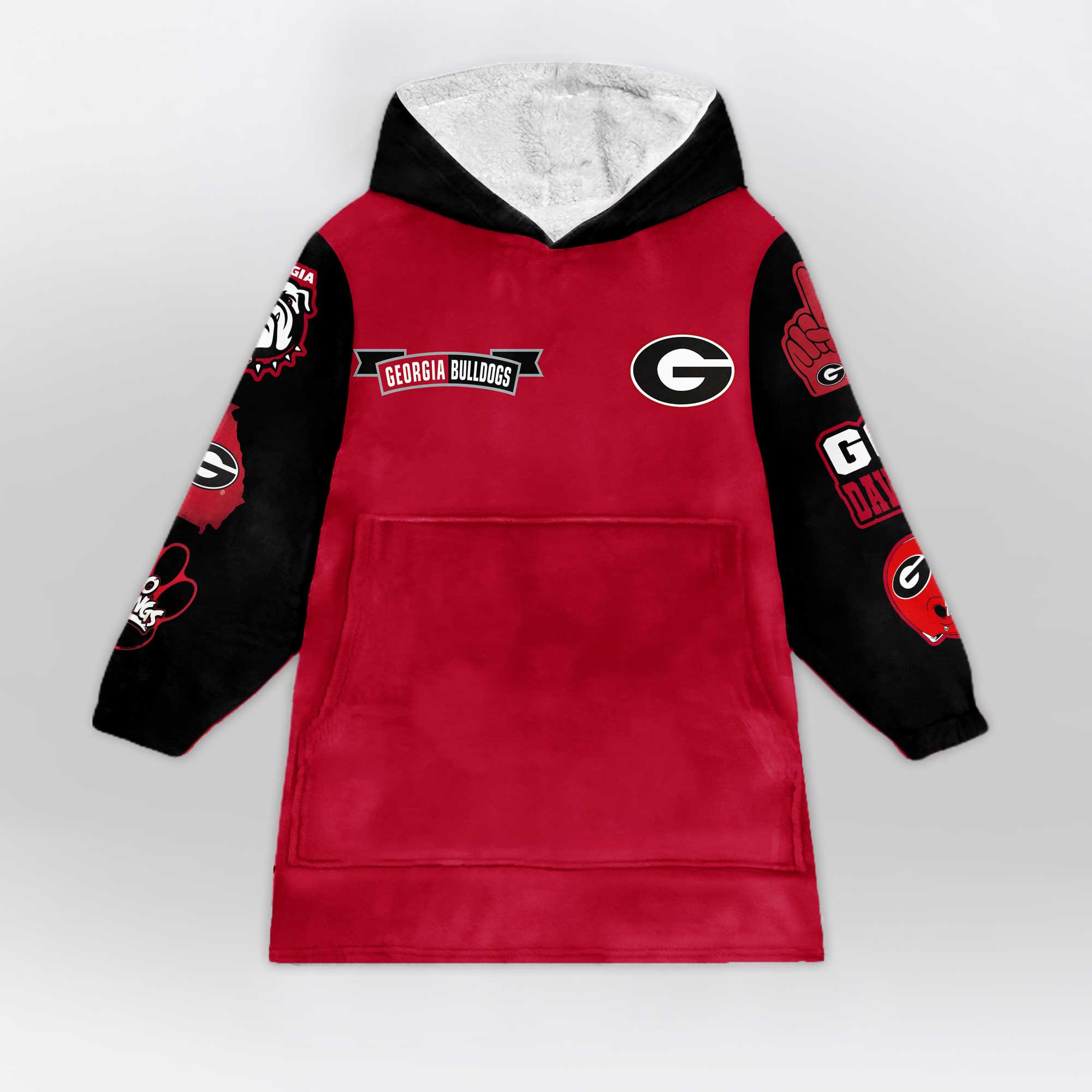 Kid Georgia Football Unisex Blanket Hoodie