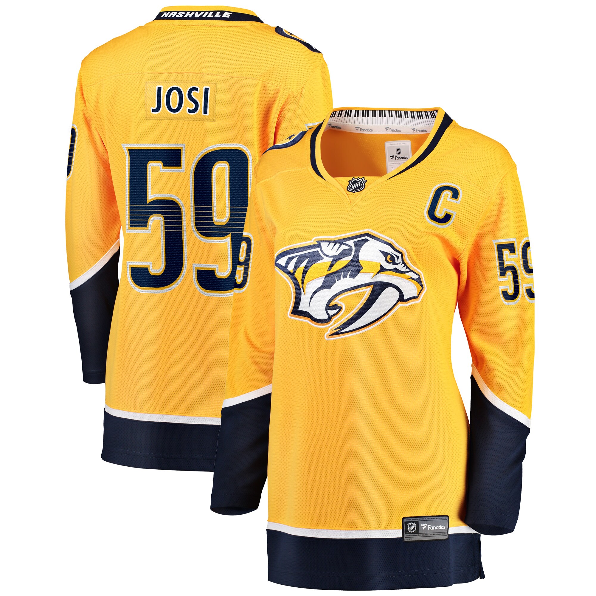 Roman Josi Nashville Predators Women's Premier Breakaway Player Jersey - Gold