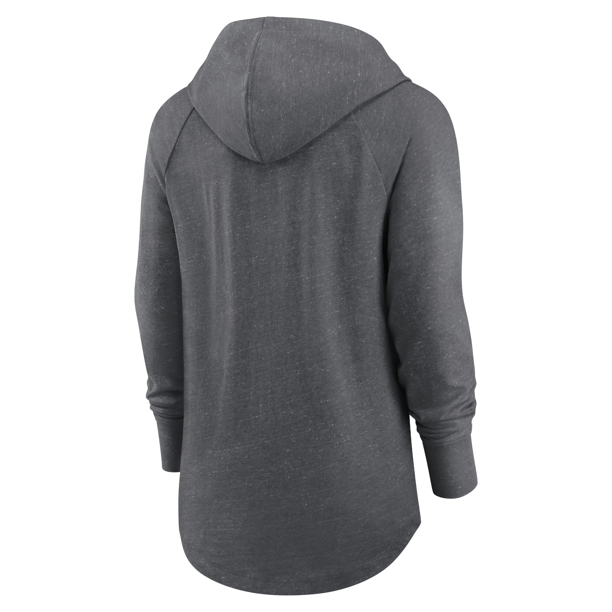 Baltimore Ravens Women's Raglan Funnel Neck Pullover Hoodie - Heather Charcoal