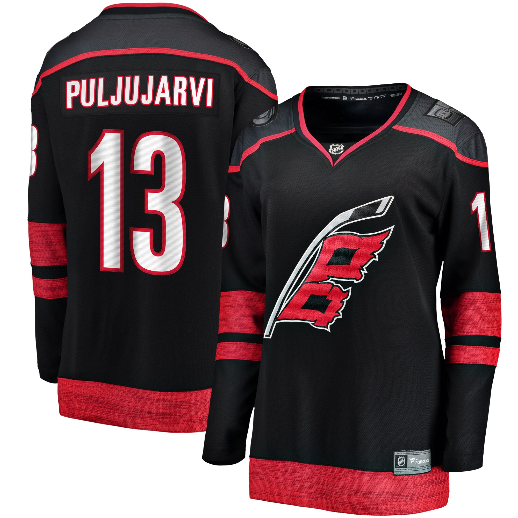 Jesse Puljujarvi Carolina Hurricanes Women's Home Breakaway Jersey - Black
