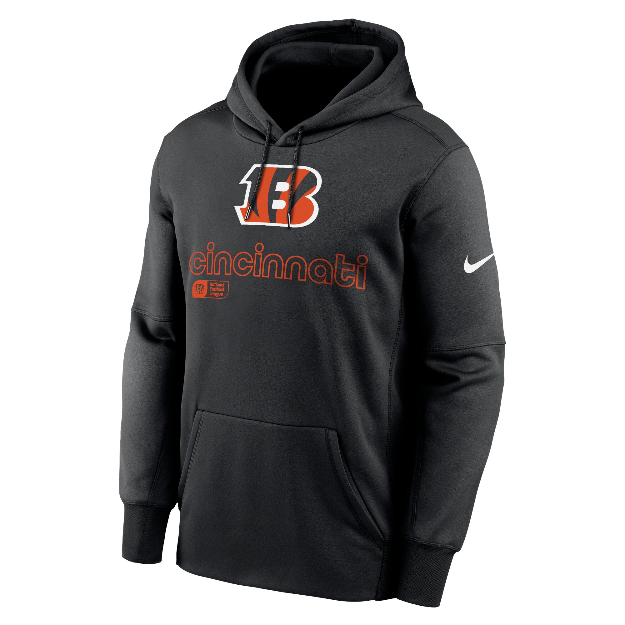 Cincinnati Bengals Performance Pullover Hoodie - Black