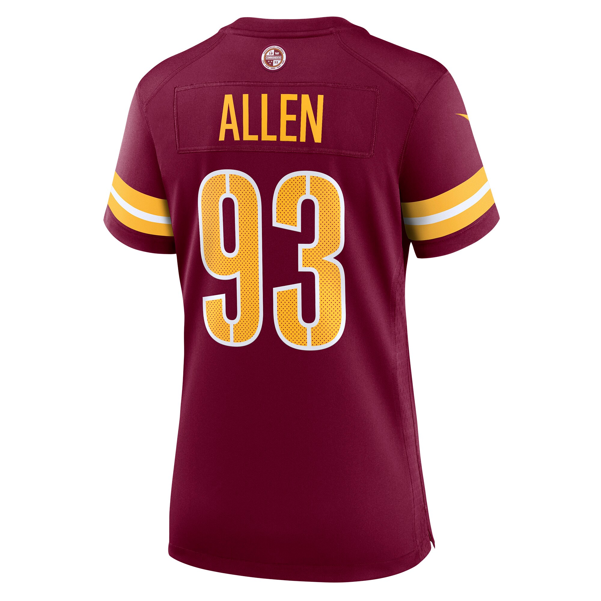 Jonathan Allen Washington Commanders  Women's Player Game Jersey - Burgundy