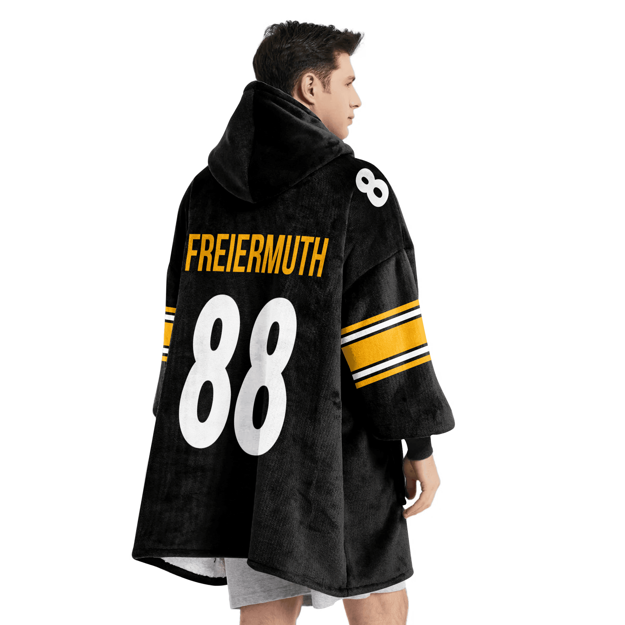 Adult 88 Pittsburgh Football Unisex Blanket Hoodie